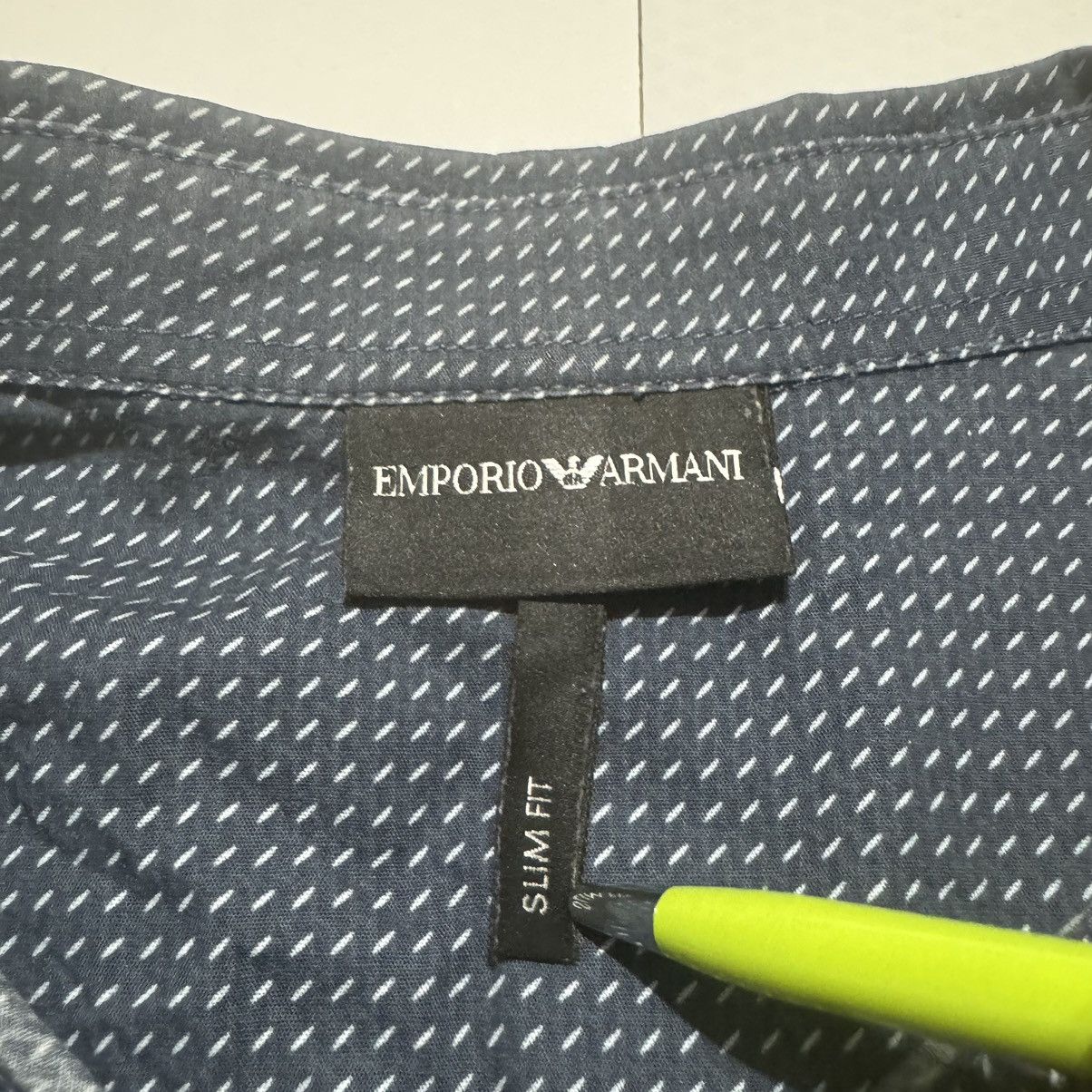 Emporio Armani Emporio Armani Men’s Shirt Button Up Long Sleeve Blue Size US XL / EU 56 / 4 - 4 Thumbnail