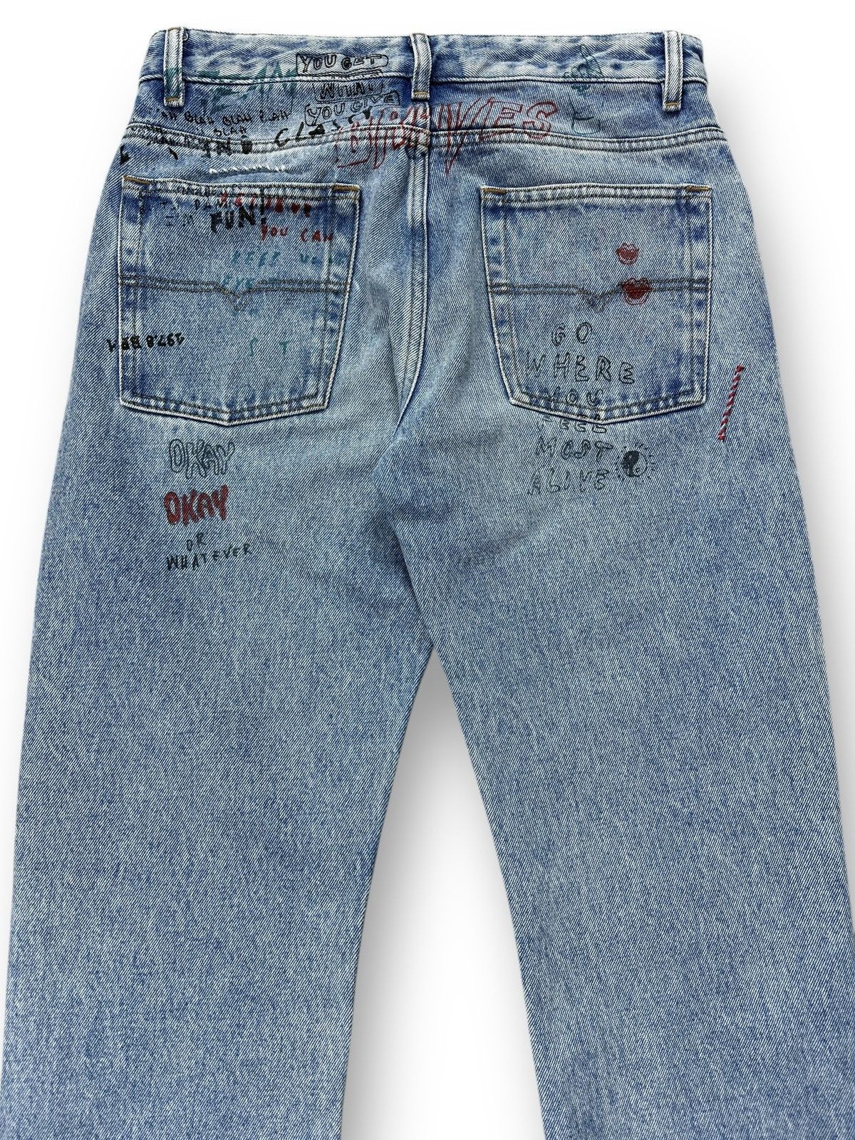 Diesel Diesel Neekhol Graffiti Print Women’s Jeans Blue Denim Pants Size 27" / US 4 / IT 40 - 16 Thumbnail