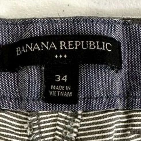 Banana Republic Banana Republic Khakis Shorts Men 34 Black/White Stripe Flat Front Casual Pocket Size US 34 / EU 50 - 3 Thumbnail