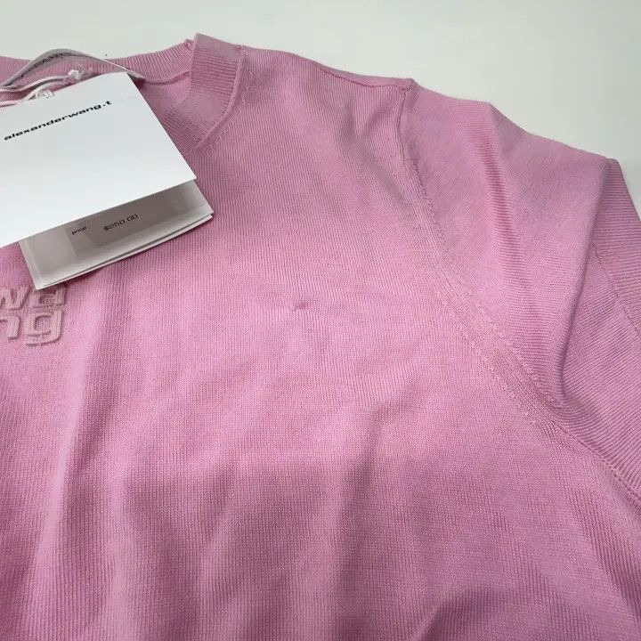 Alexander Wang Alexander Wang Pink Short Sleeve Logo T-Shirt - Size S / US 4 / IT 40 - 8 Thumbnail