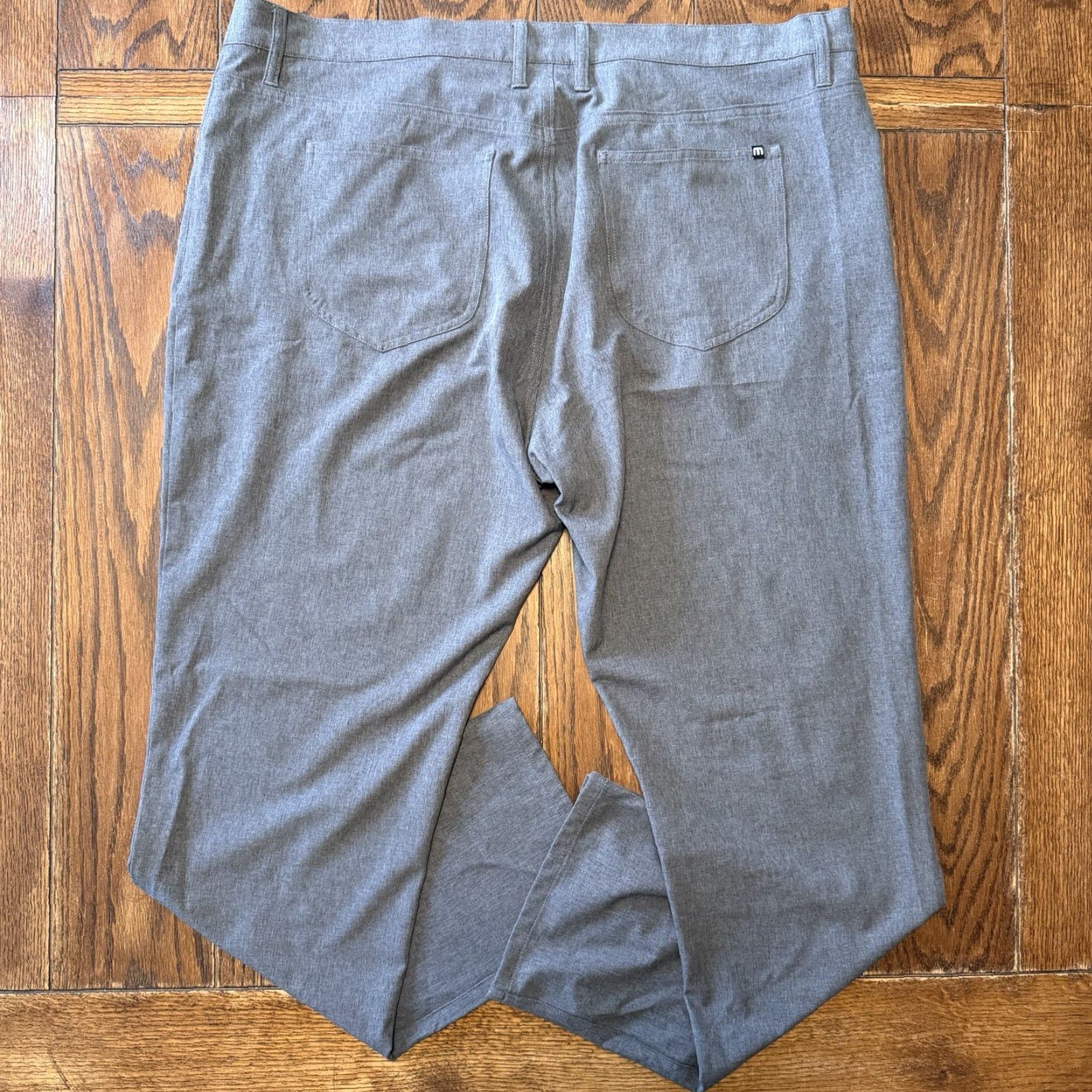 TravisMathew Travis Mathew Pants Mens 42x33 Gray Chino Performance High Rise Straight Leg Size US 42 / EU 58 - 6 Thumbnail