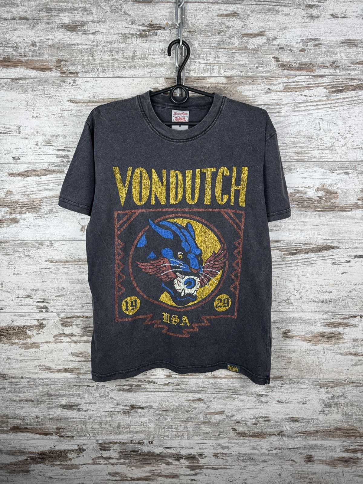 Von Dutch Mens Vintage Von Dutch Washing T-shirt tee garment dyed y2k Size US S / EU 44-46 / 1 - 1 Thumbnail
