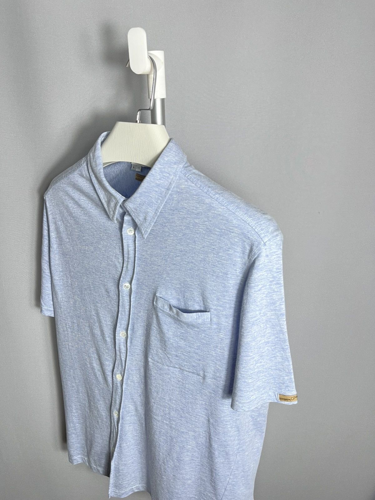 Samsonite samsonite shirt mens stretch blue italy short sleeve cotton Size US L / EU 52-54 / 3 - 2 Thumbnail