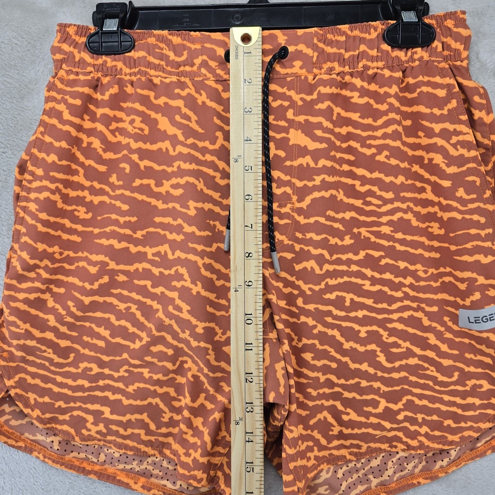 Other Legends Luka Shorts Mens Small Orange Elephant Print 7" Size US 30 / EU 46 - 10 Thumbnail