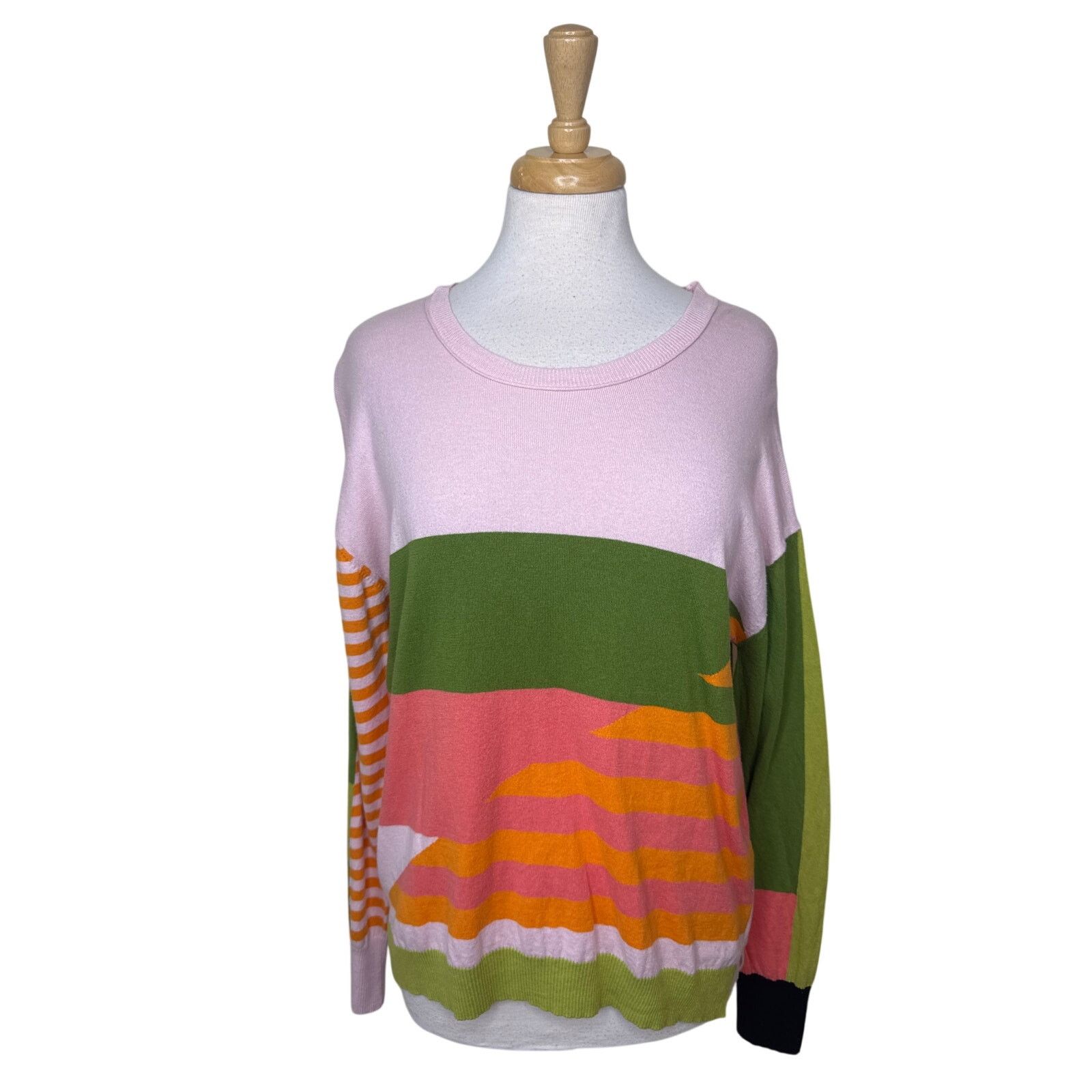 Other ZACKET & PLOVER Colorblock Diagonal Stripe Crewneck Sweater Size L / US 10 / IT 46 - 3 Thumbnail