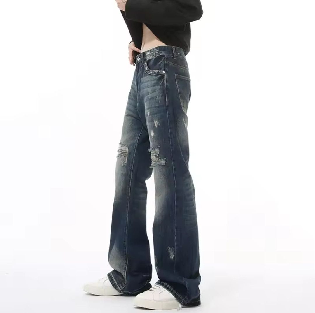 Japanese Brand × Jean Boot Cutting Casual Straight Denim Size US 33 - 4 Thumbnail