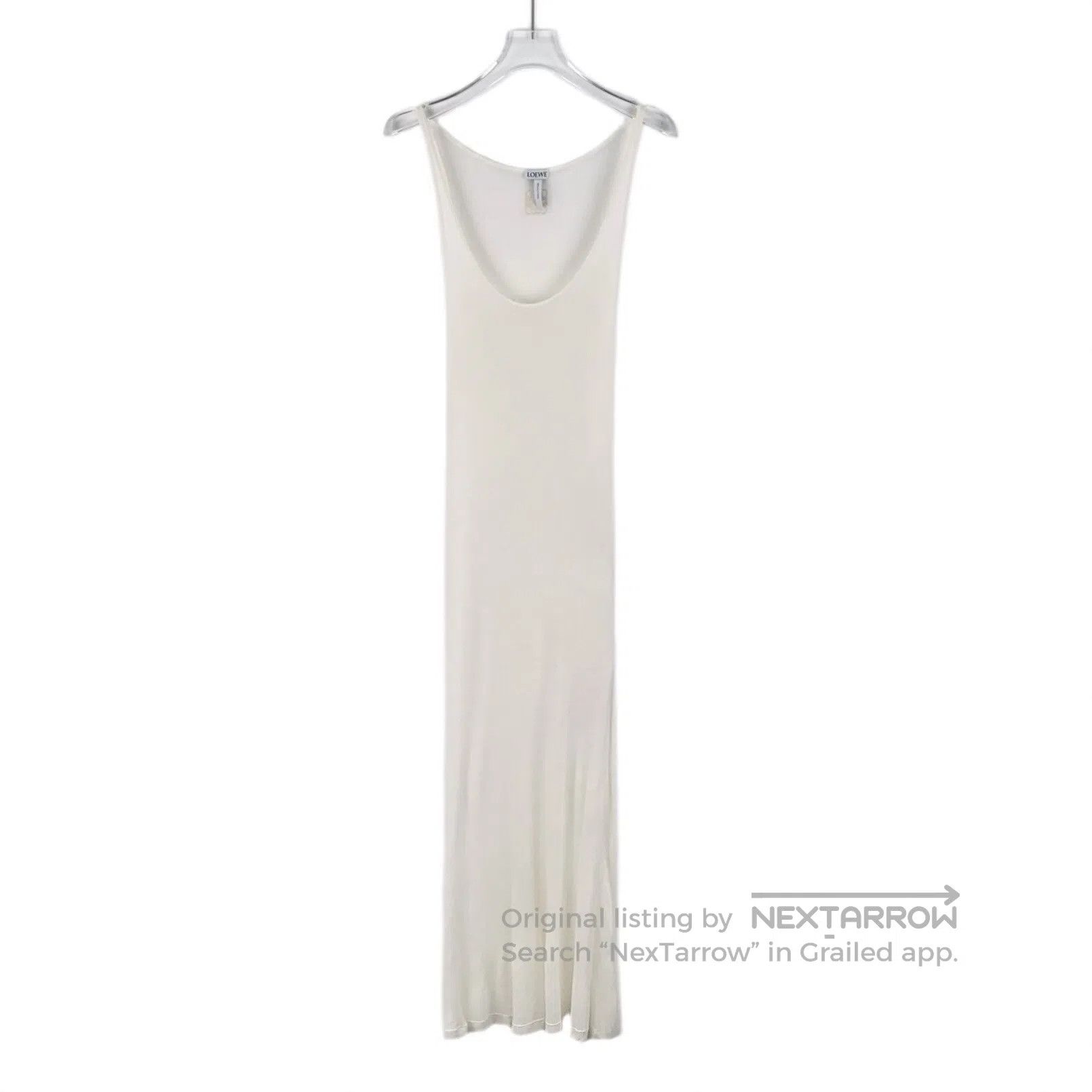 Loewe Loewe White logo embroidery strap knitted dress| Size M / US 6-8 / IT 42-44 - 1 Thumbnail