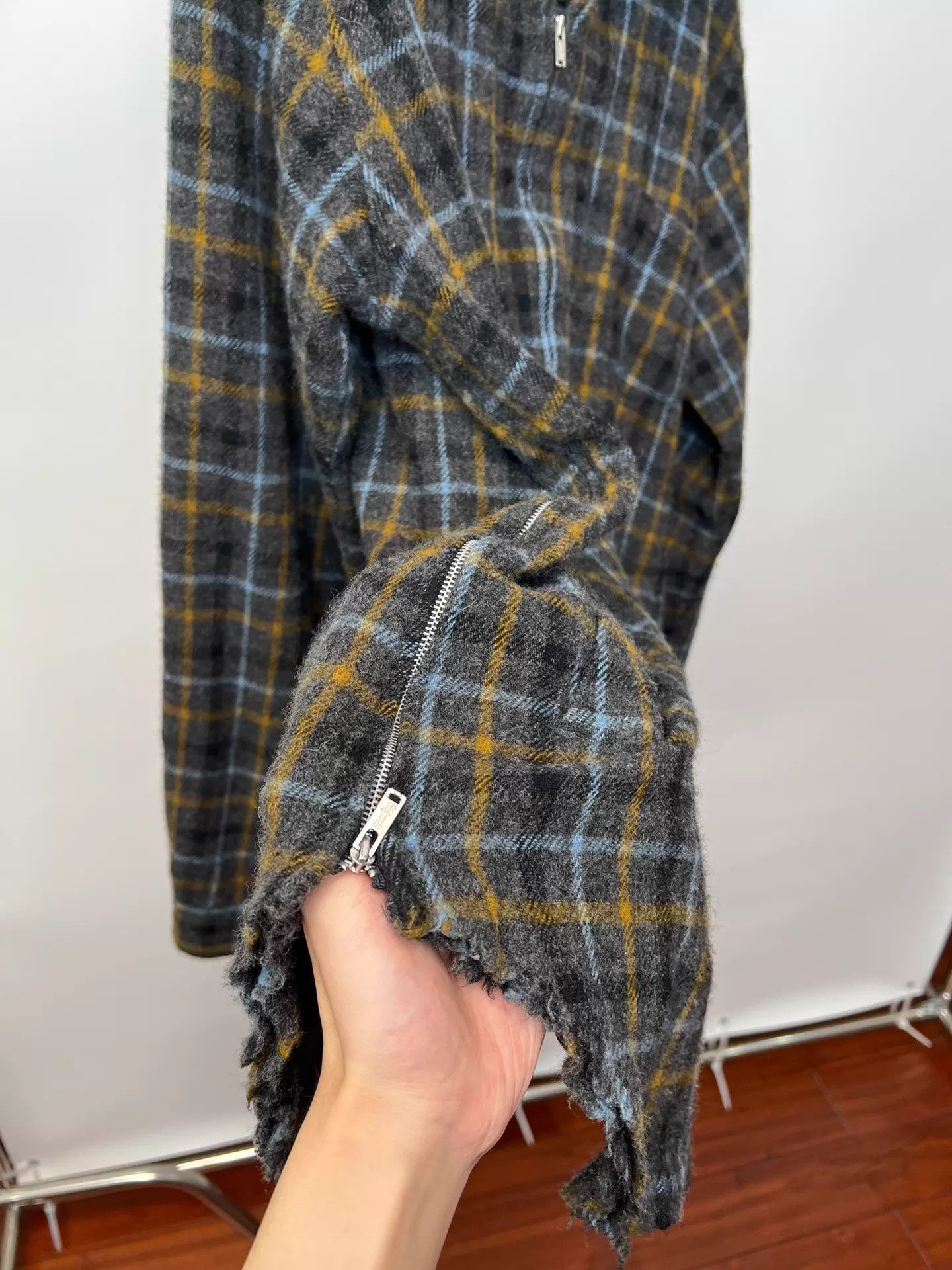 Undercover undercover 20aw wool blend oversized check half-zip jacket Size US L / EU 52-54 / 3 - 5 Thumbnail