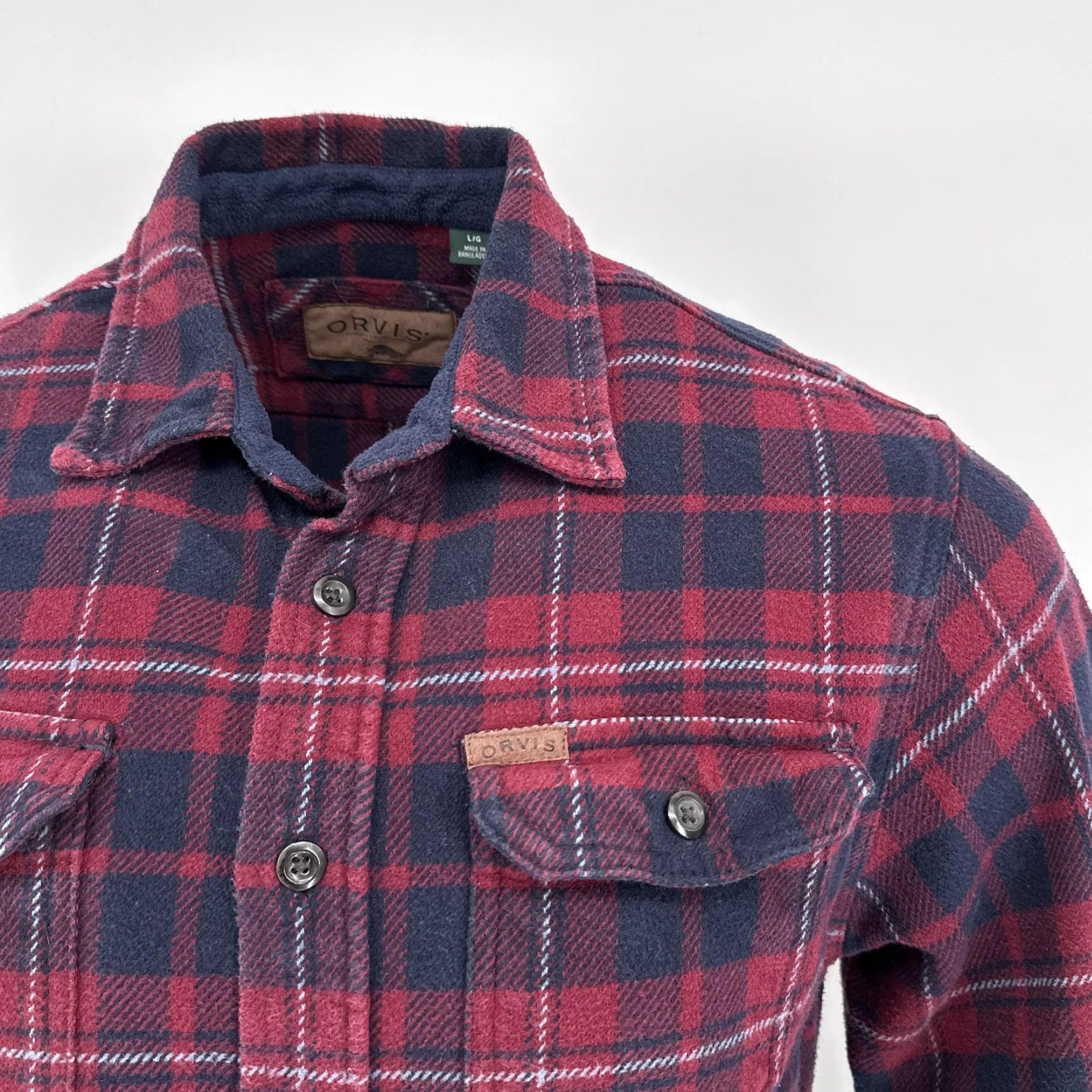 Orvis Orvis Jacket Mens Large Red Plaid Quilted Flannel Shirt Jacket Lined Warm Size US L / EU 52-54 / 3 - 2 Thumbnail