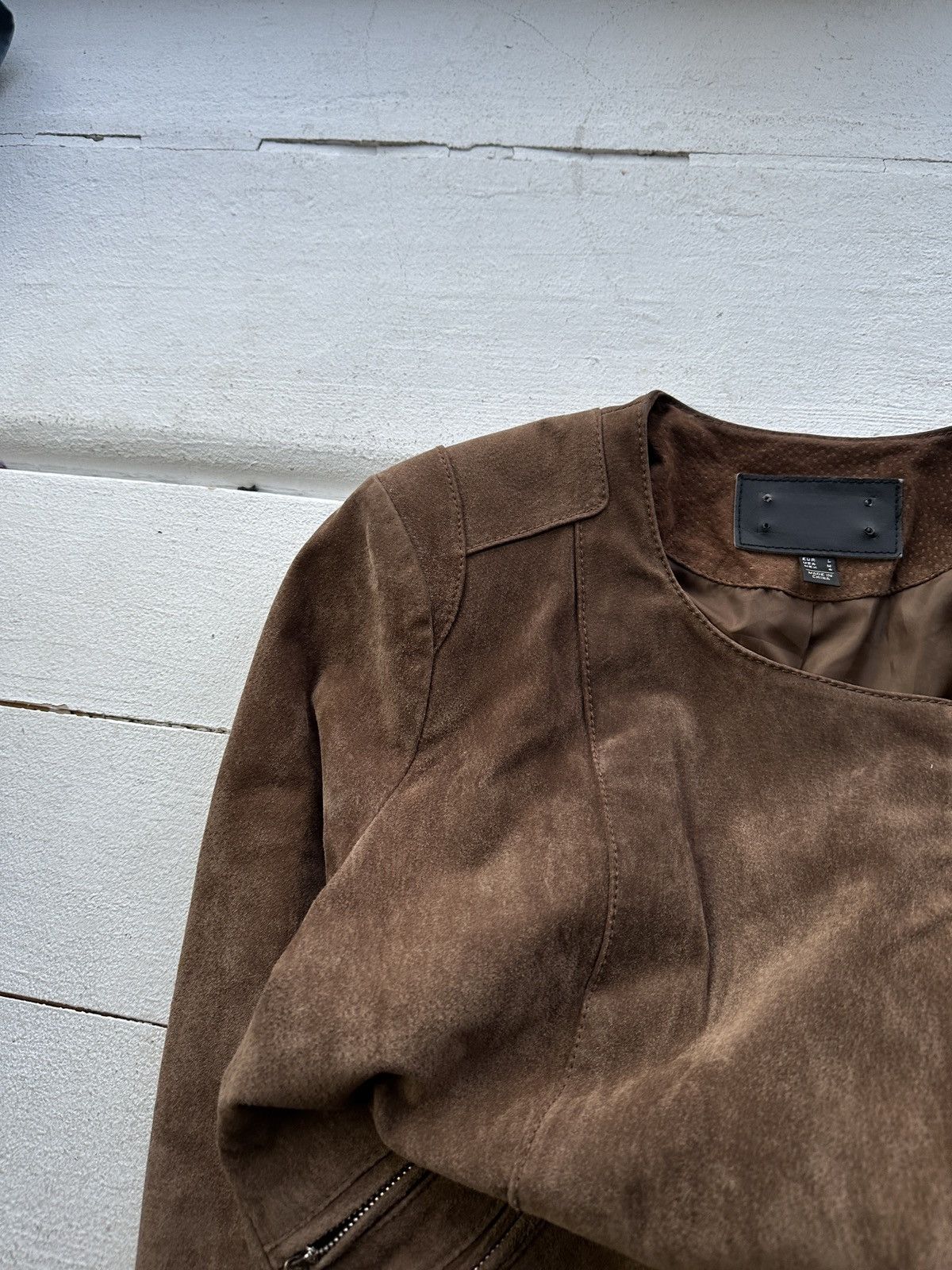 Other 🚨Y2K RICK OWENS TYPE DIRTY SLIM FIT ZIP LEATHER JACKET Size M / US 6-8 / IT 42-44 - 4 Thumbnail
