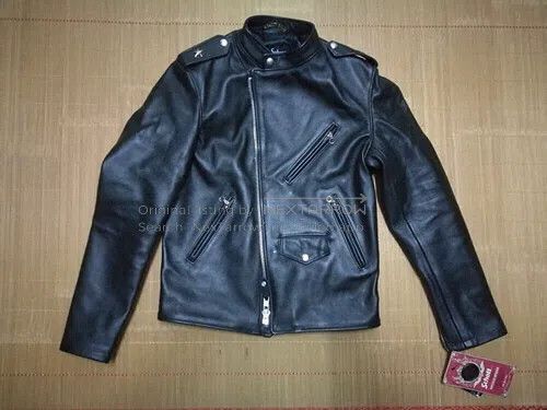 Schott Schott 603us knight stand-up collar, heavy cowhide Size US S / EU 44-46 / 1 - 3 Thumbnail