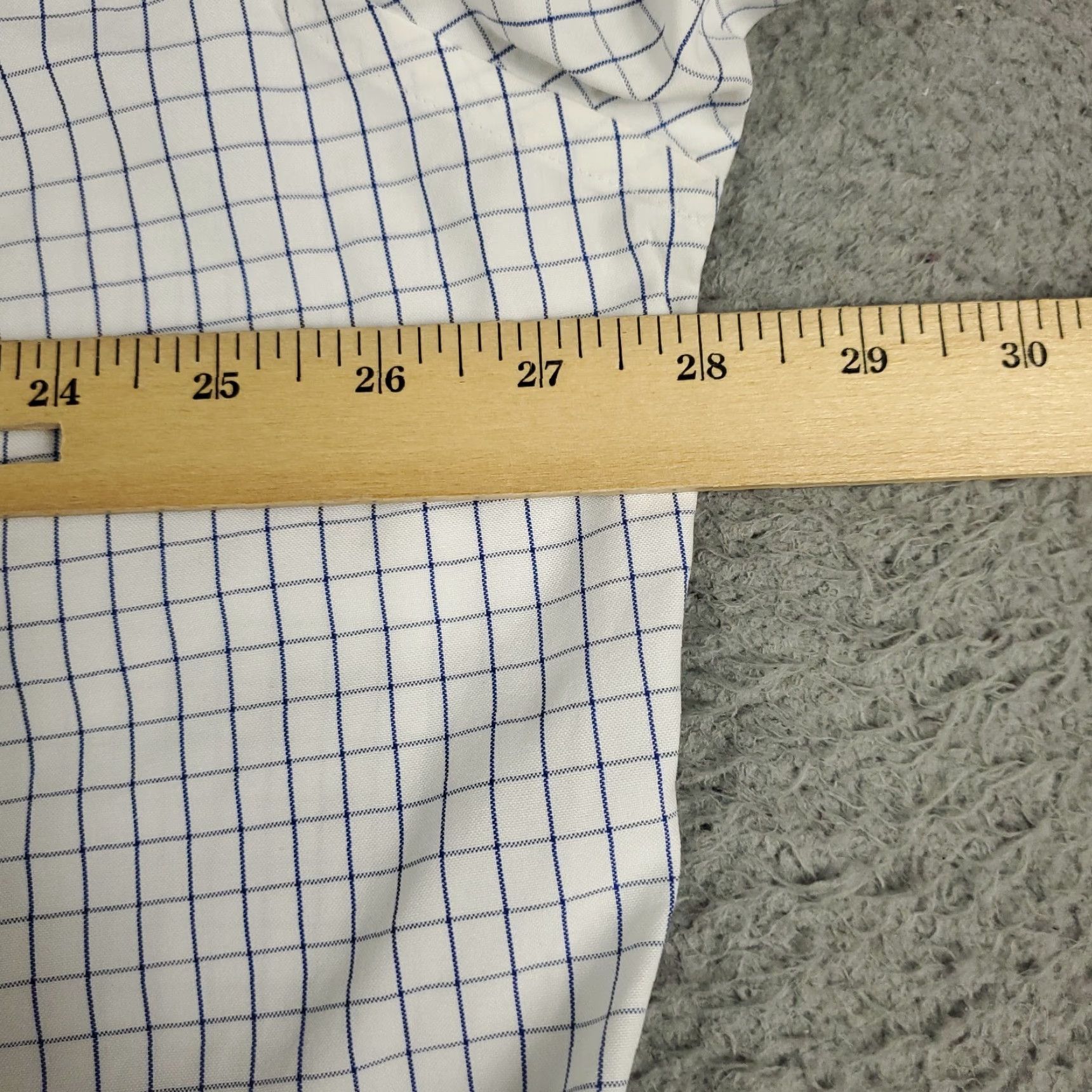 Brooks Brothers Brooks Brothers Dress Shirt Mens Size 17 White Check Long Sleeve Button Up Classic Preppy Size 46R - 7 Thumbnail