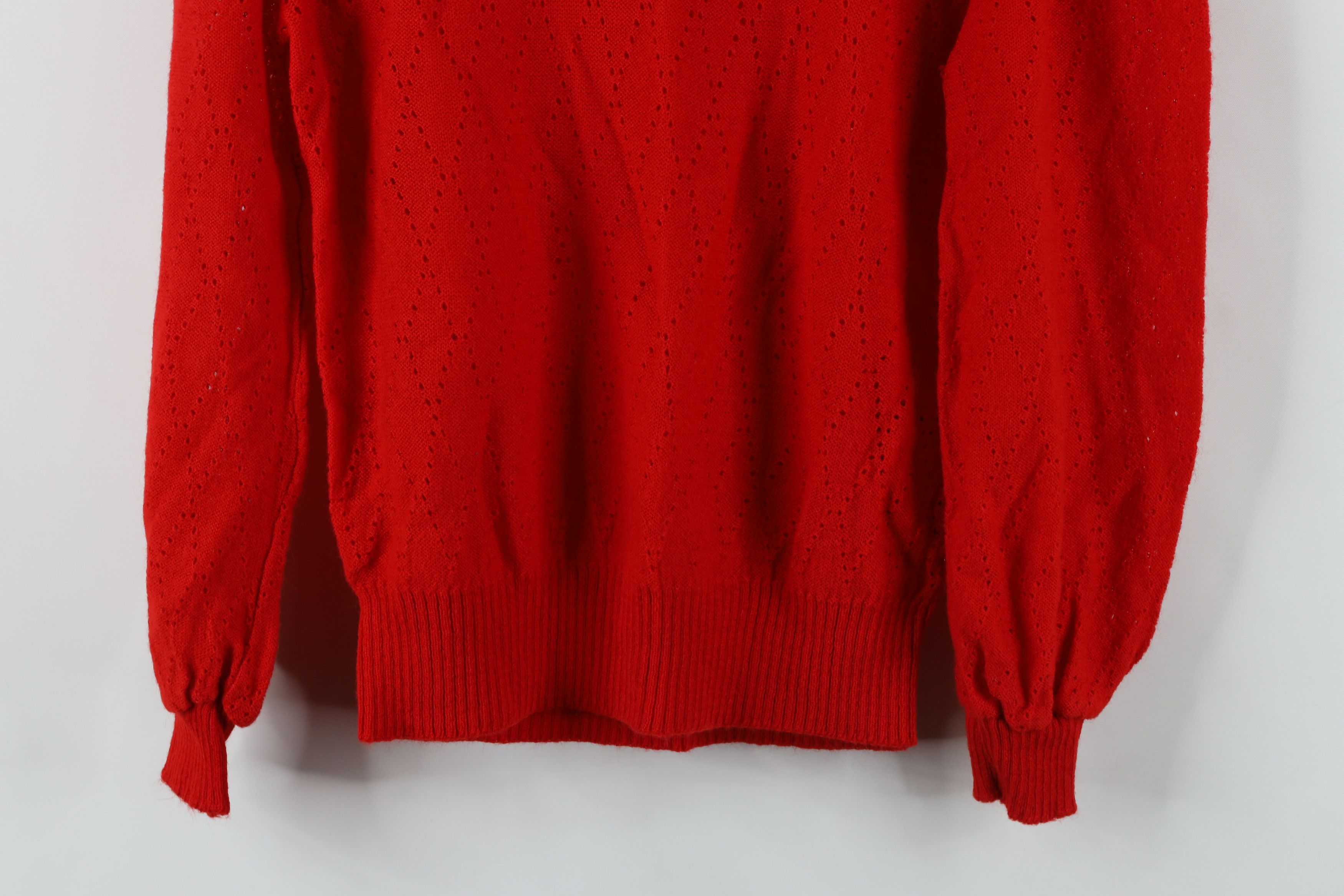 Vintage Vintage 70s Streetwear Distressed Knit Frill Collar Sweater Size XL / US 12-14 / IT 48-50 - 3 Thumbnail