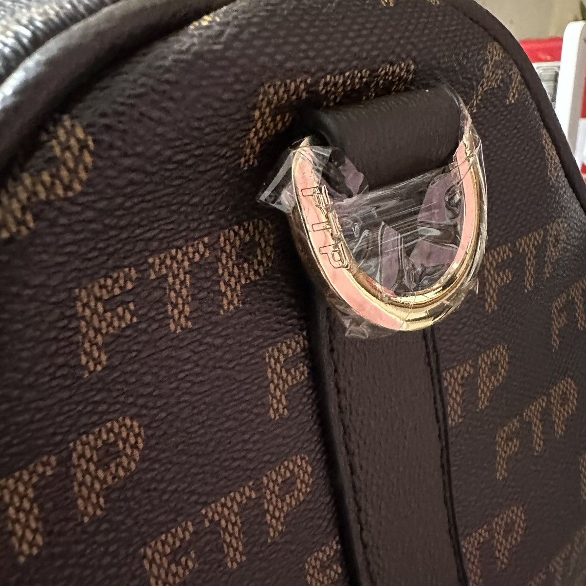 Fuck The Population FTP Brown Damier Duffle with Carry strap Size ONE SIZE - 7 Thumbnail