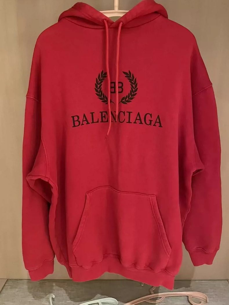 Balenciaga Balenciaga Red Embroidered Hoodie for Men and Women-dmc Size US XS / EU 42 / 0 - 1 Thumbnail
