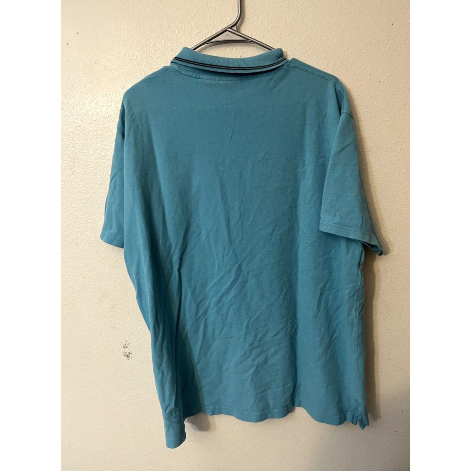 DKNY VINTAGE DKNY Active Polo Shirt Solid Logo Short Sleeve 2XL Blue Mens Size US XXL / EU 58 / 5 - 3 Thumbnail