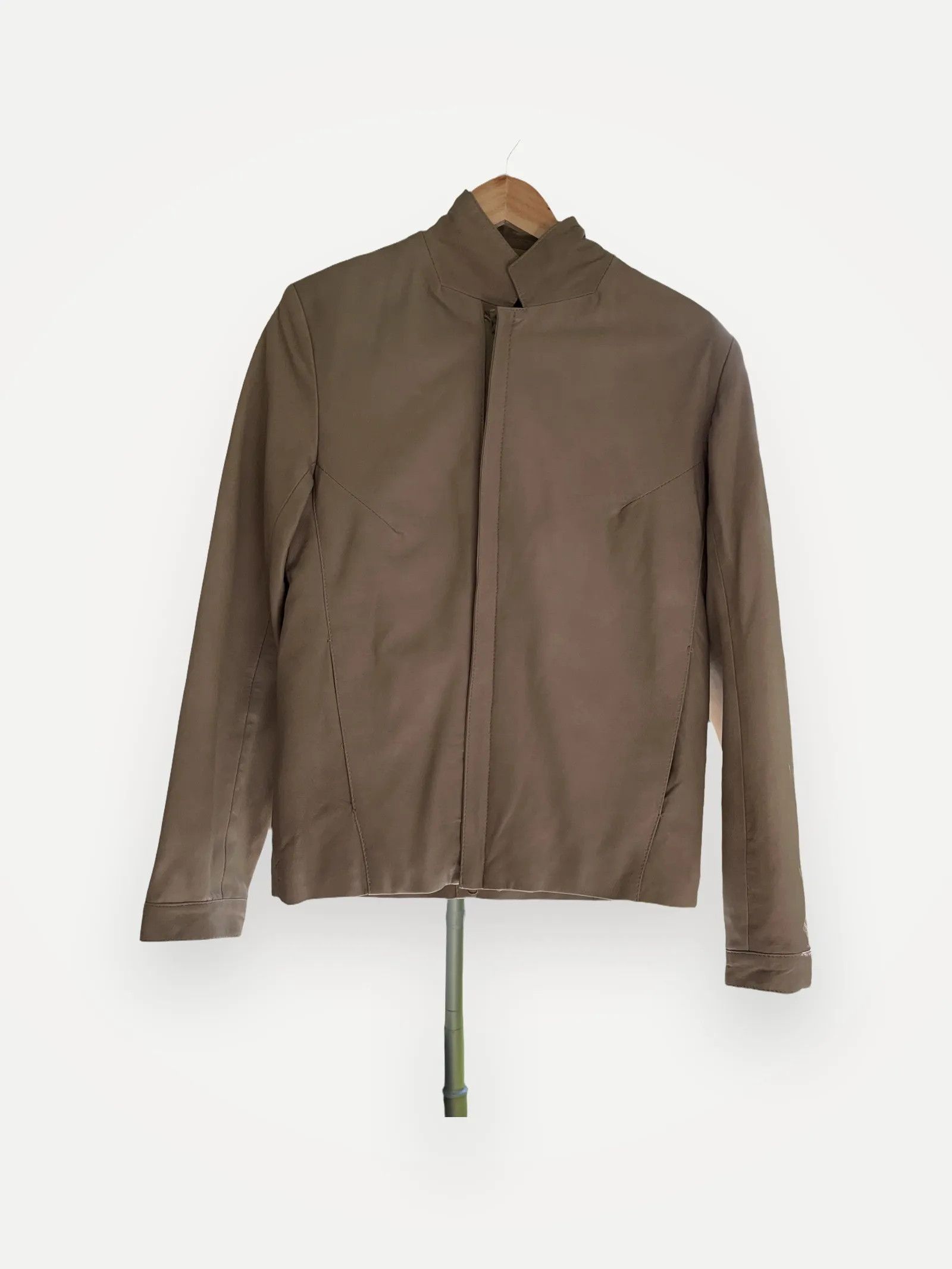 Whyred Leather Jacket in Beige, Women's