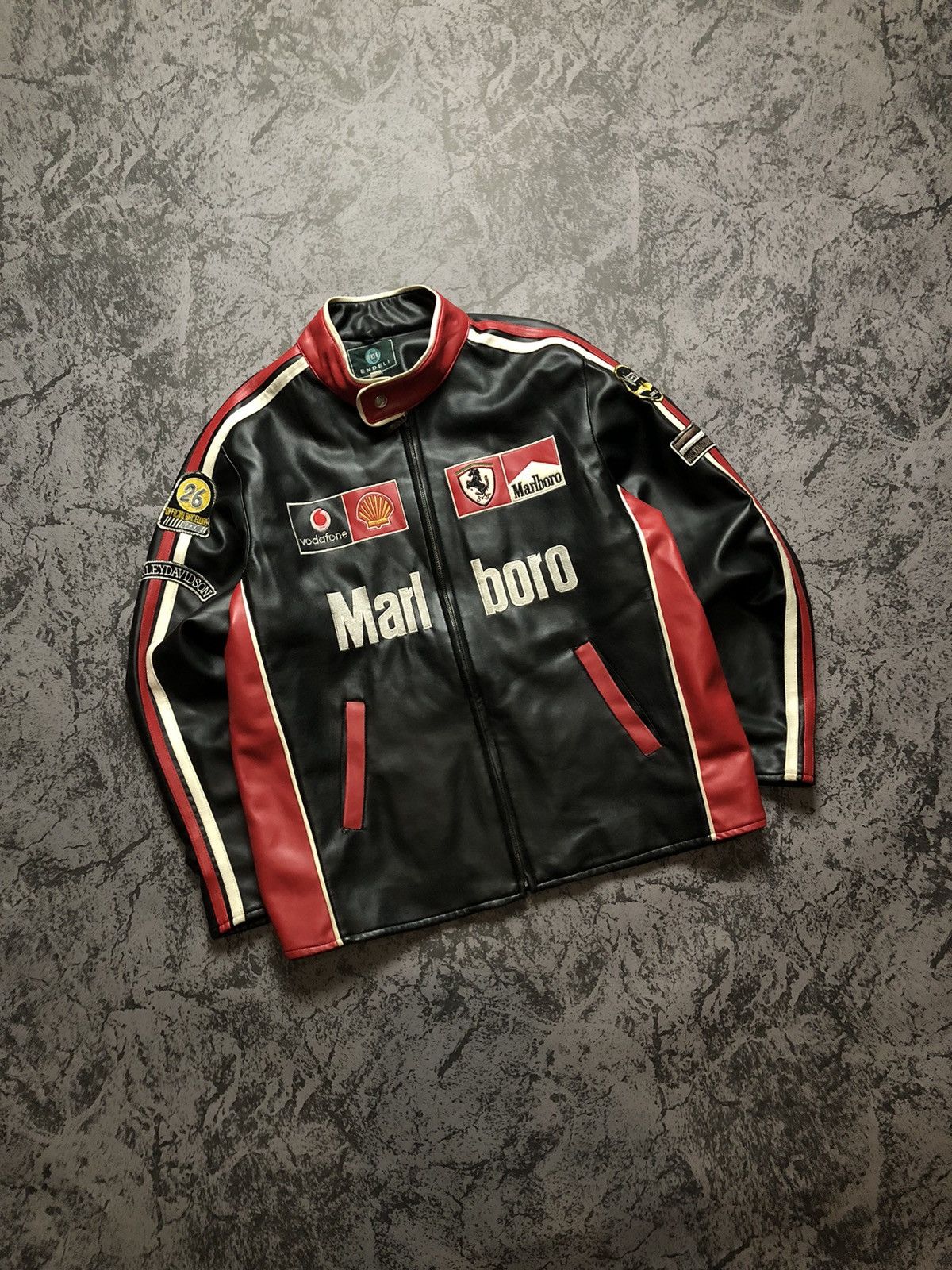 Marlboro Leather Marlboro Racing Jacket F1 | Grailed