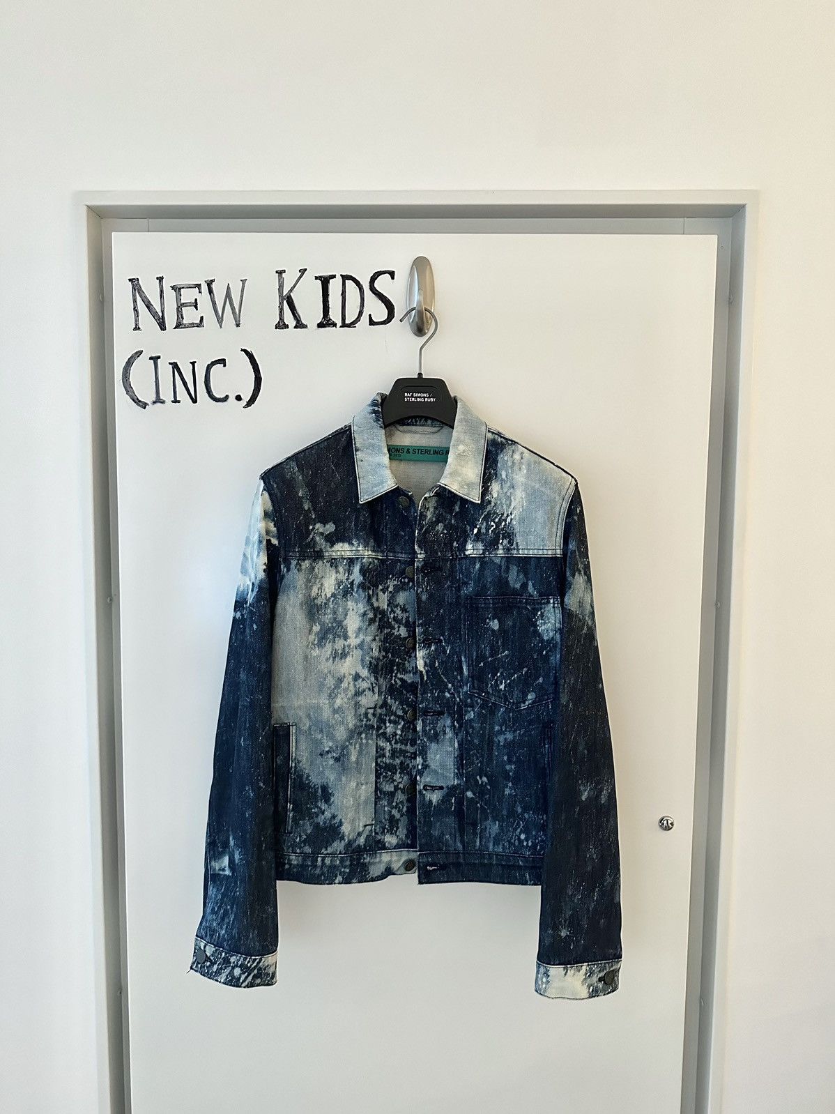 Raf simons Ss2010 “Sterling Ruby” Denim Jacket Blue crystal