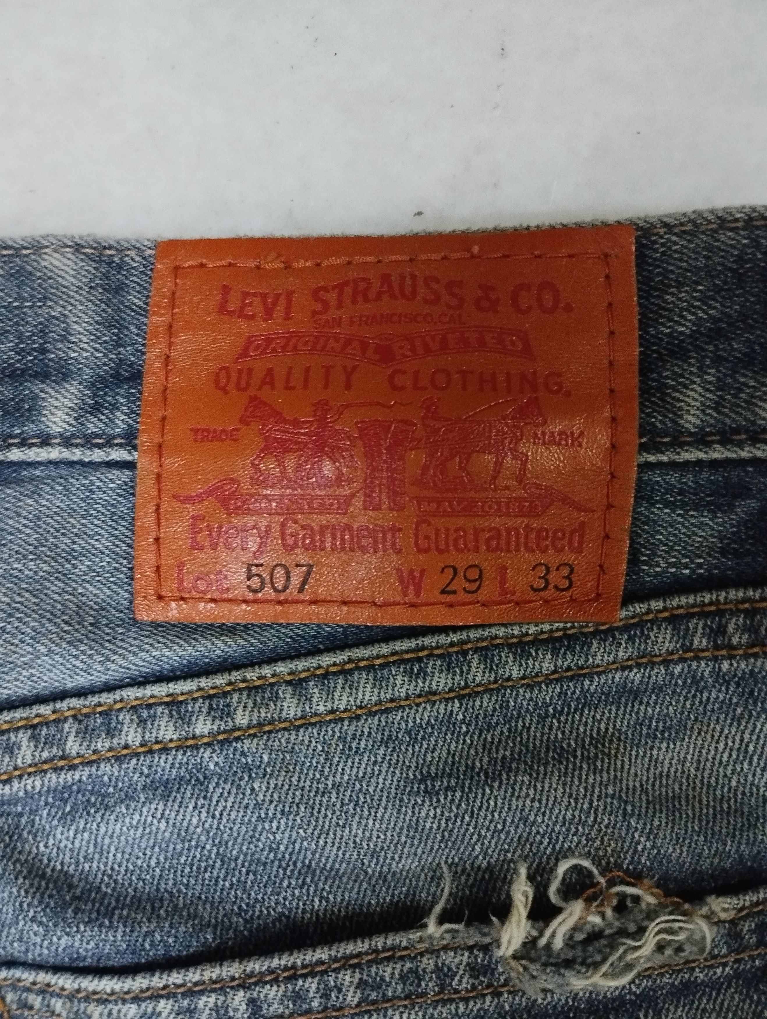 Levi's Vintage Levi's 507 Crazy Mud Rusty Thrash Faded Size US 29 - 9 Thumbnail