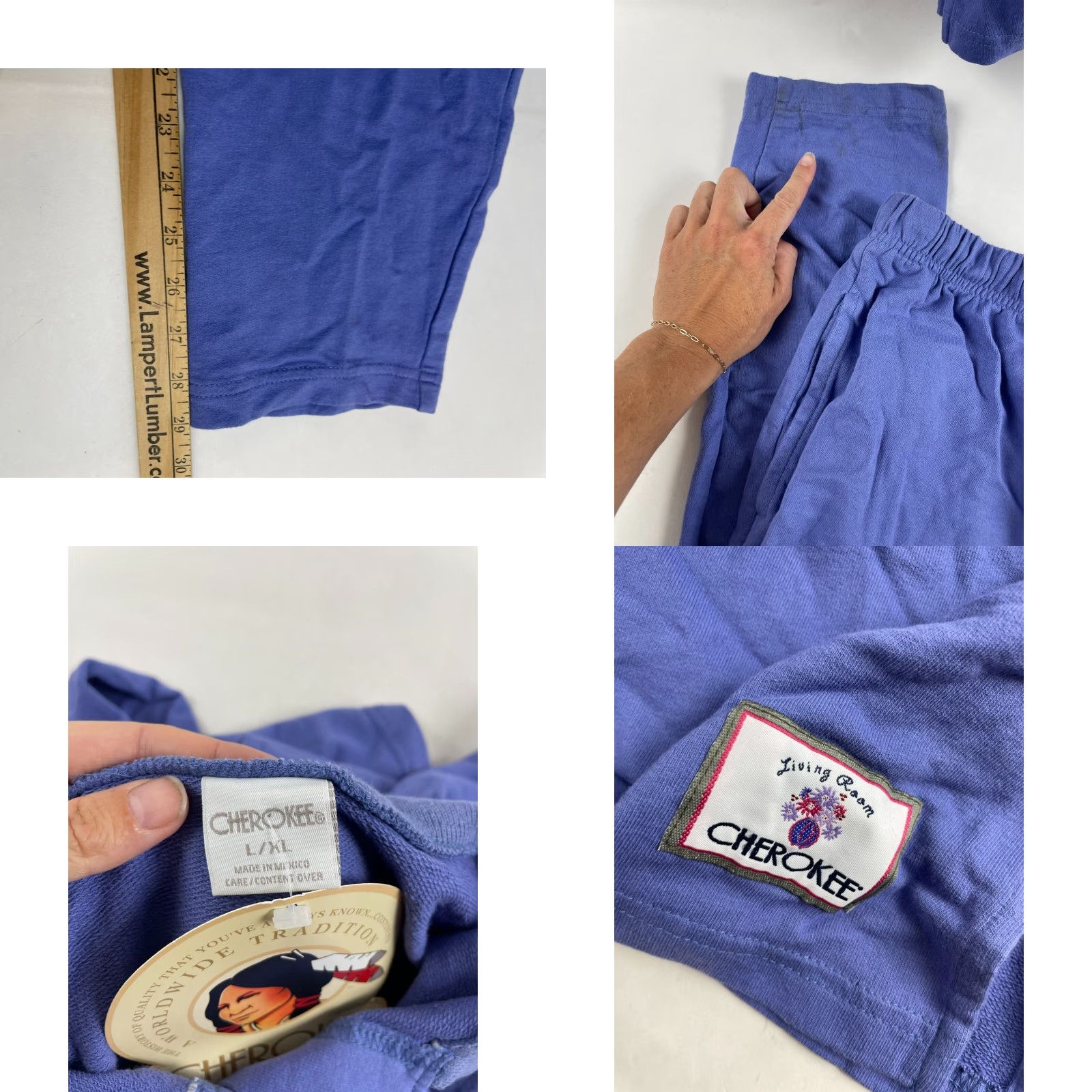 Cherokee Cherokee Pajama Set Women L Purpleish Blue Long Sleeve & Pants Shirt? Size L / US 10 / IT 46 - 8 Thumbnail