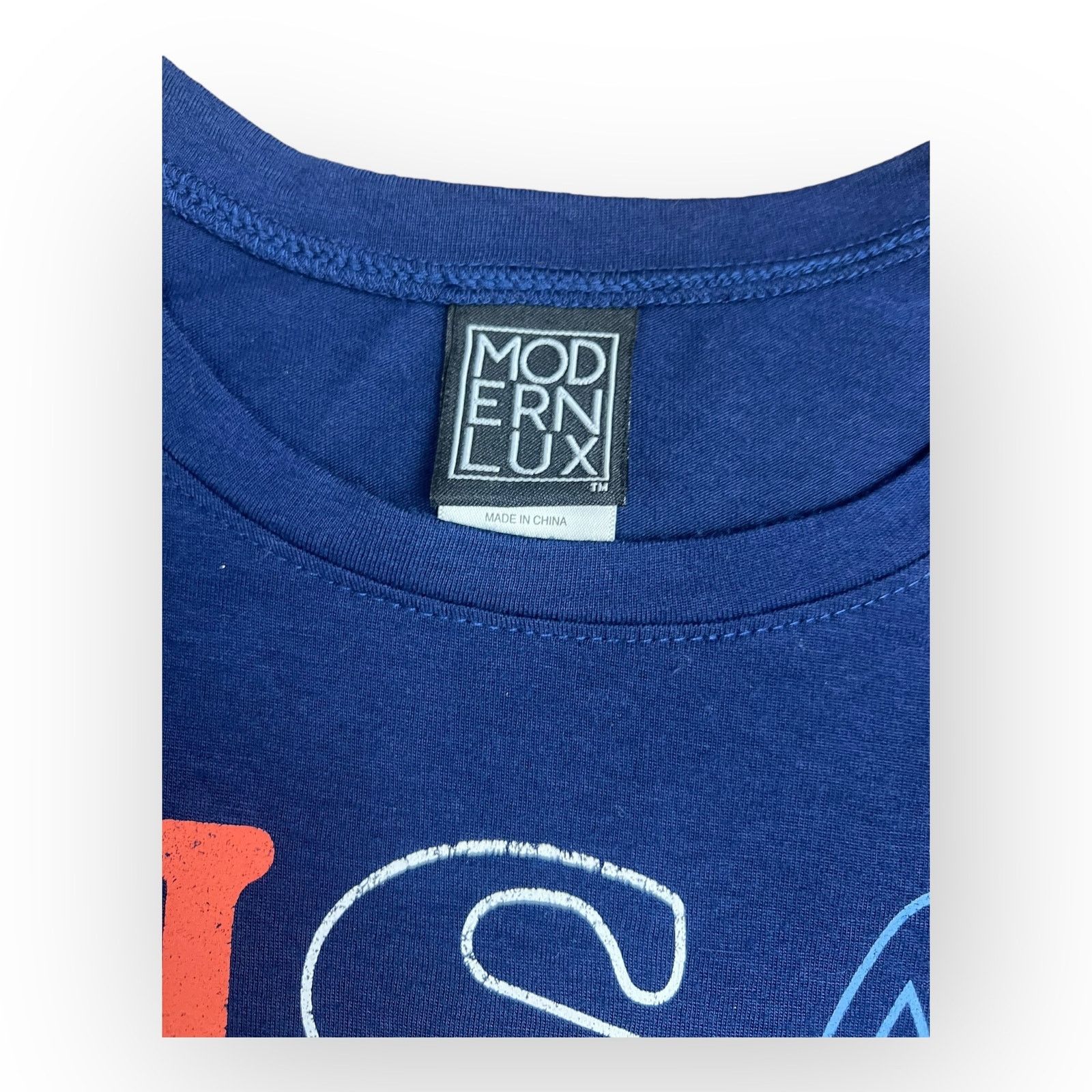 Nordstrom Modern Lux Navy Tank Top with USA Graphic Small Size S / US 4 / IT 40 - 4 Thumbnail