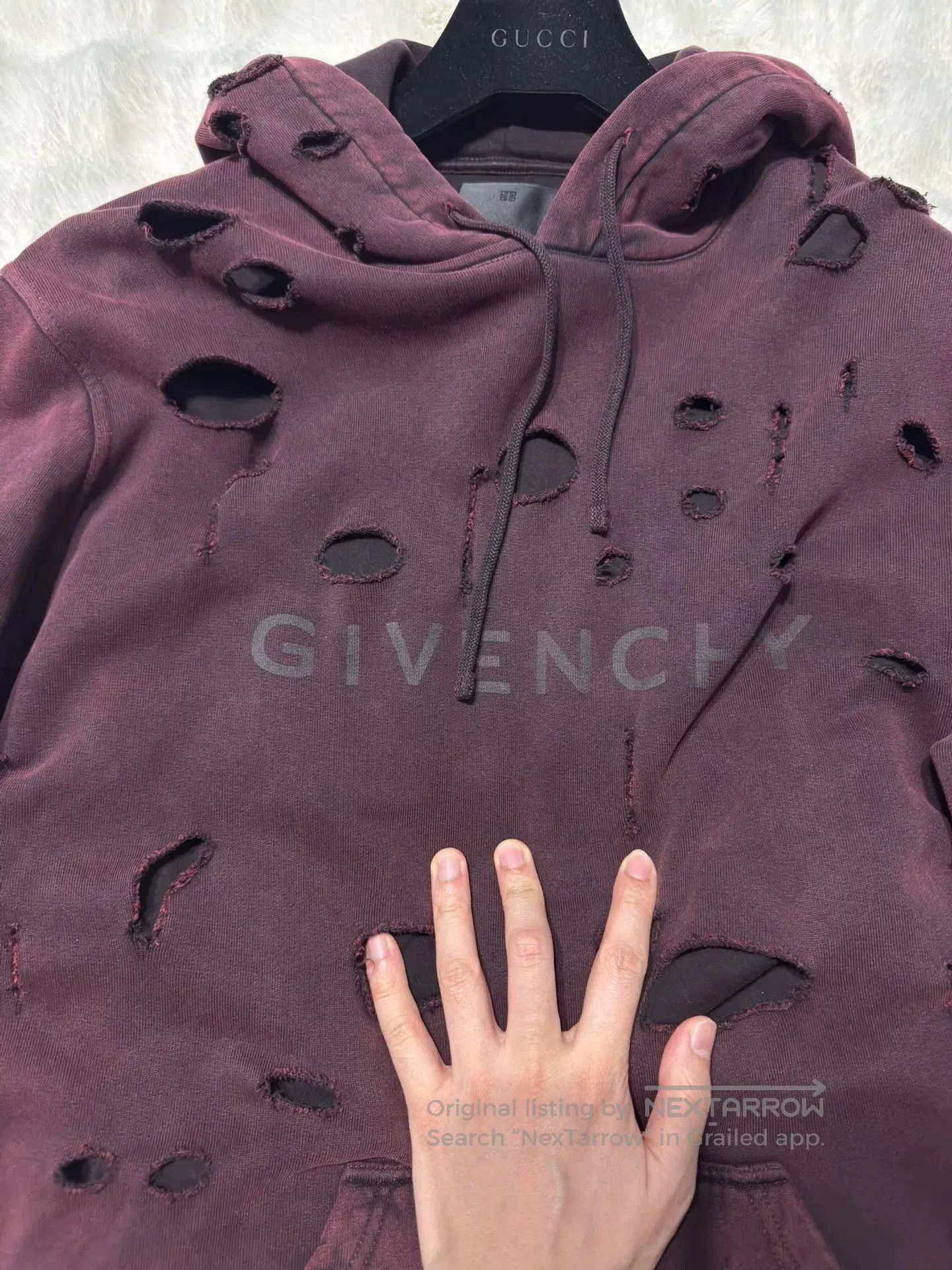 Givenchy Givenchy Distressed Logo New Hoodie. Size US M / EU 48-50 / 2 - 4 Thumbnail