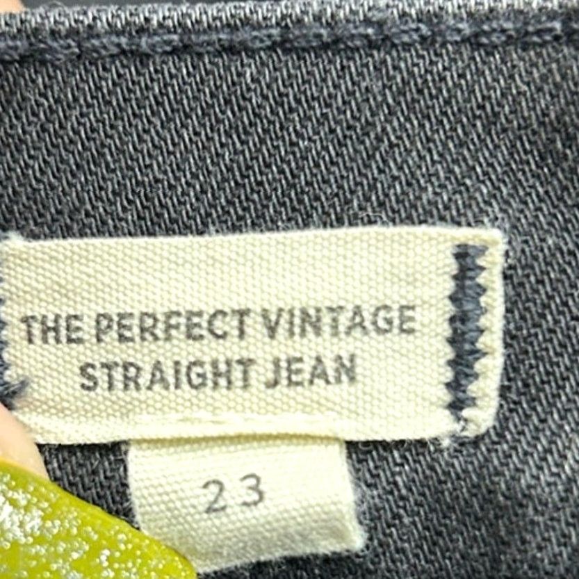 Madewell Madewell Womens Jeans Black Denim The Perfect Vintage Straight Stretch 23 Size 40" / US 18 - 5 Thumbnail