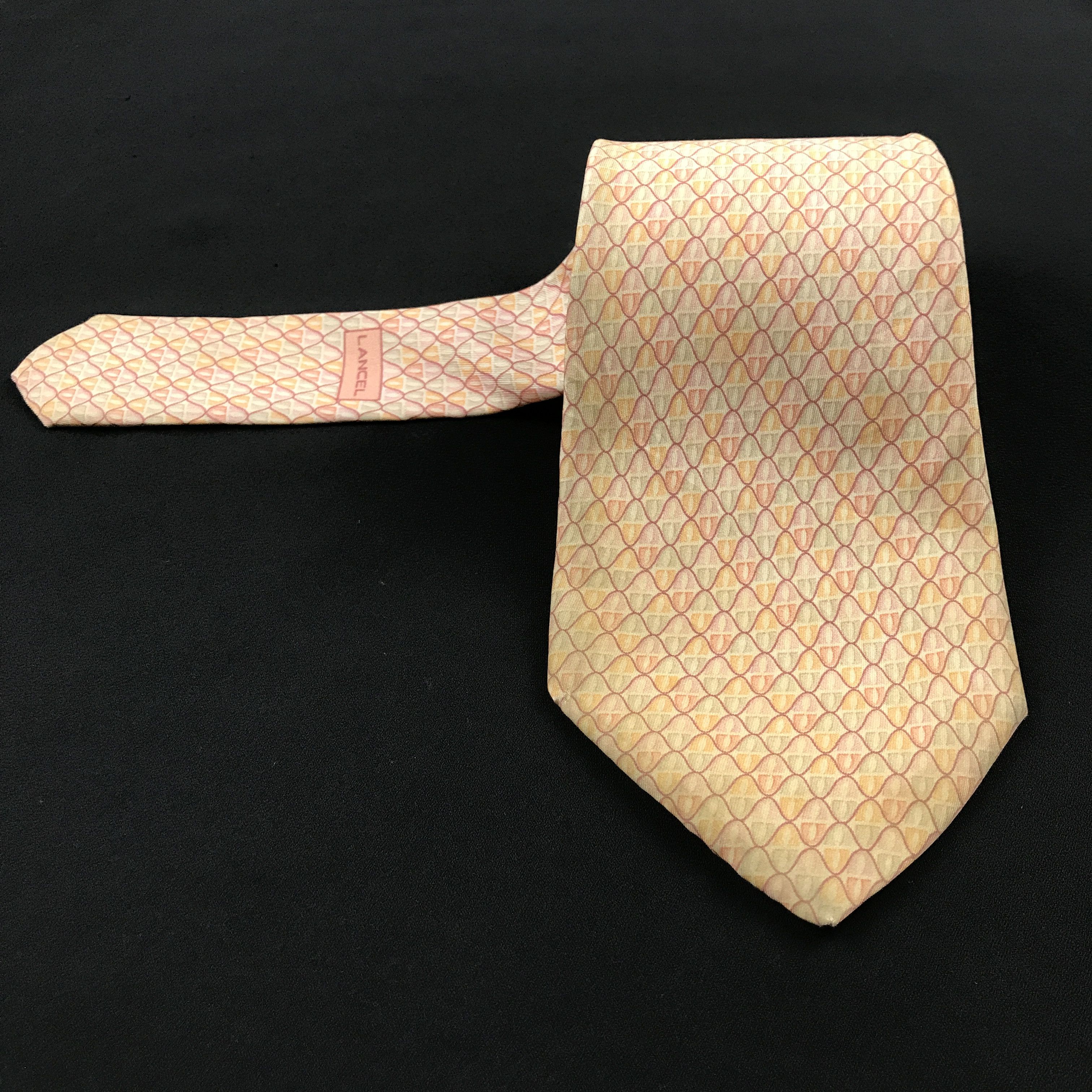Designer × Lancel × Vintage Vintage Lancel Silk Necktie Size ONE SIZE - 1 Thumbnail