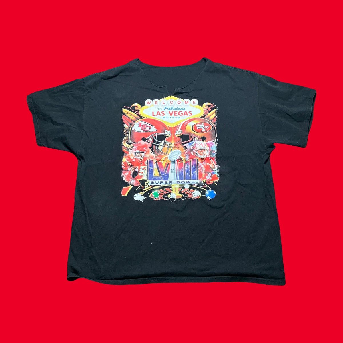 NFL Super Bowl LVIII Las Vegas NFL Football T Shirt Size US XXL / EU 58 / 5 - 1 Thumbnail