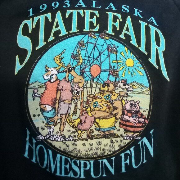 Hanes Vintage Alaska State Fair 1993 Crewneck Sweatshirt Size US XXL / EU 58 / 5 - 1 Thumbnail