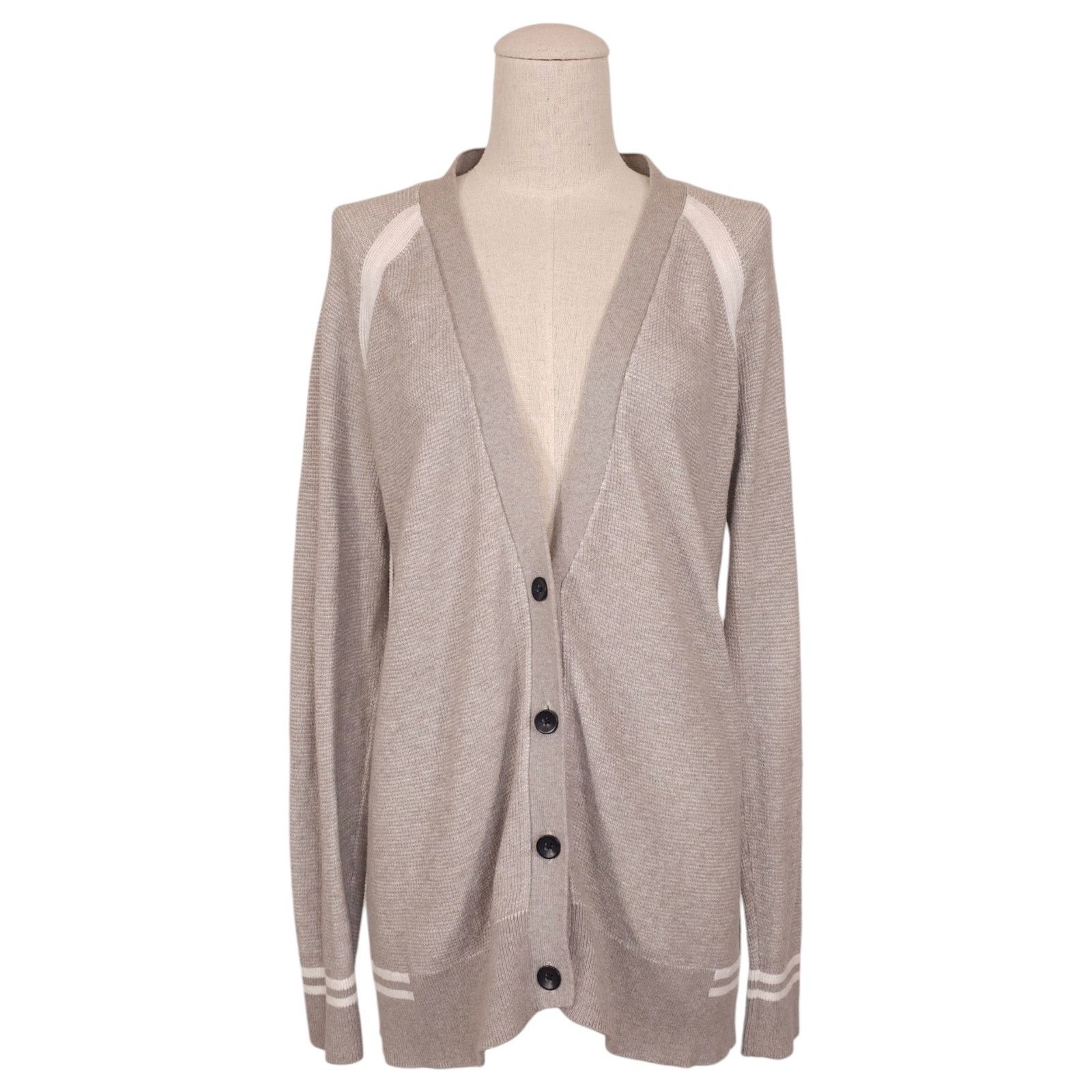 ATM ATM Raglan Sleeve Schoolboy Cardigan Gray Sz Medium Size M / US 6-8 / IT 42-44 - 1 Thumbnail