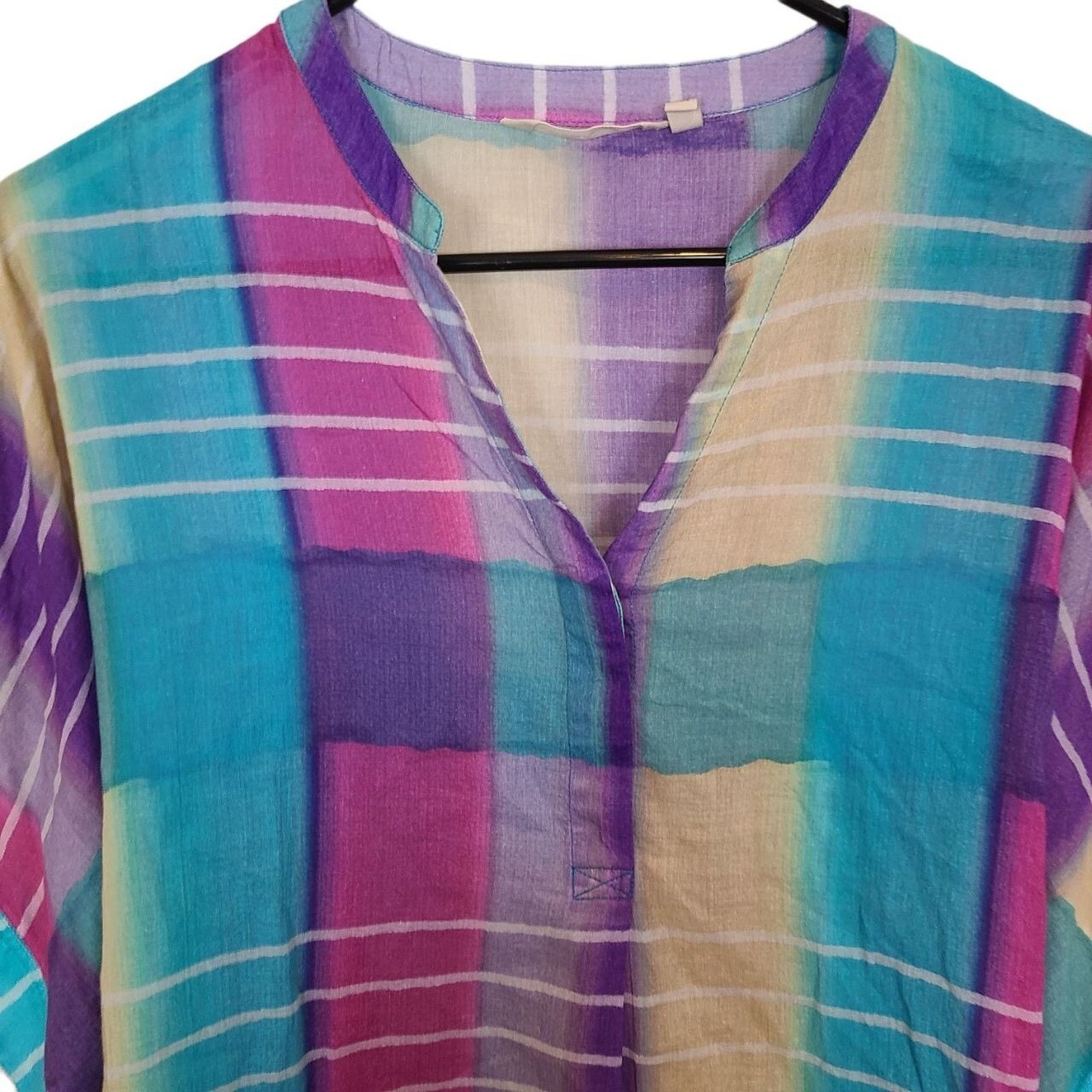 Soft Surroundings Soft Surroundings Painterly Plaid Tunic Sz M Coastal Grandma Size M / US 6-8 / IT 42-44 - 2 Thumbnail