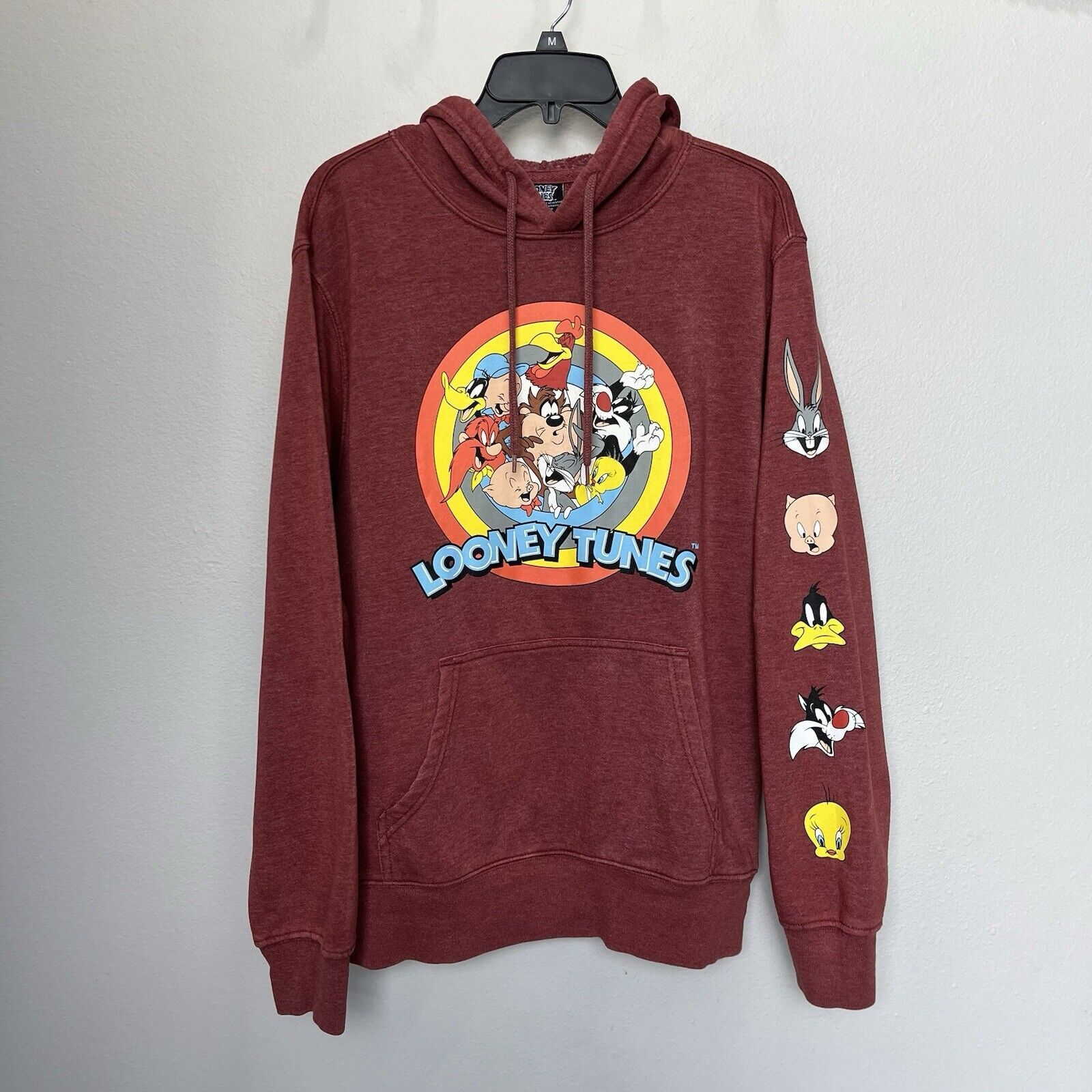 Vintage Looney Tunes | Bugs Bunny Warner Bros Hood Sweatshirt 90’s Size US M / EU 48-50 / 2 - 2 Thumbnail