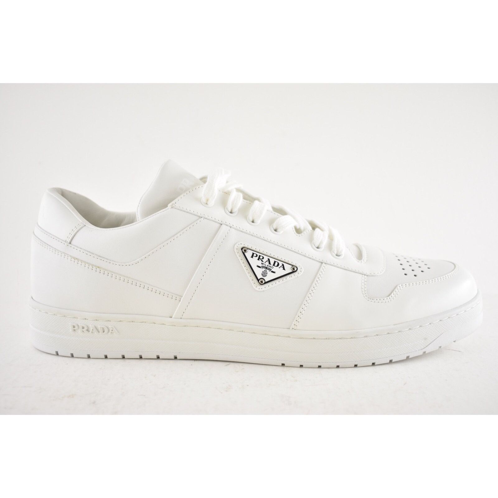 Prada Prada Downtown Lace Up Tie Leather White Triangle Logo Size US 12.5 / EU 45-46 - 3 Thumbnail