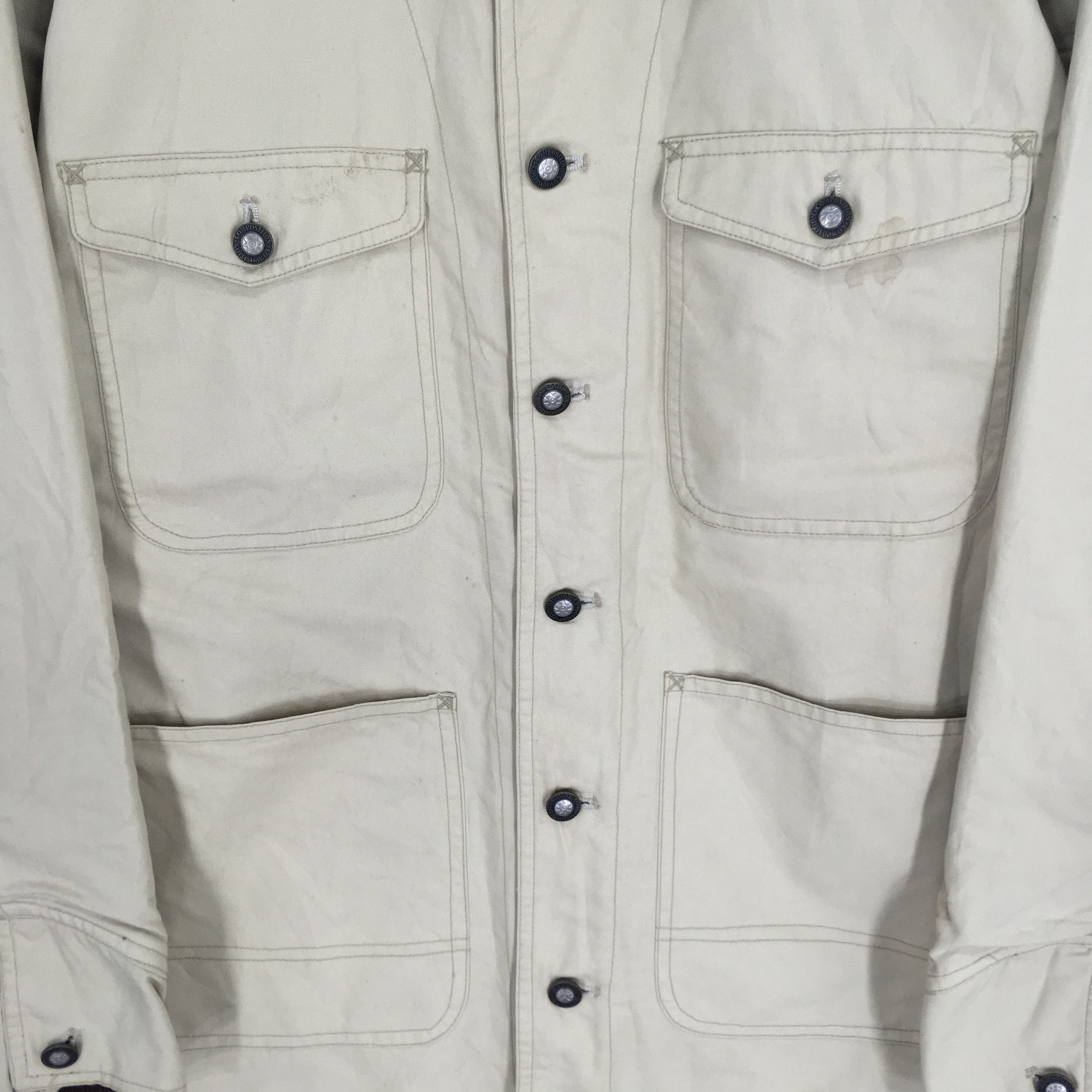 Vintage Vintage 90's Composition American Denim Workwear Jacket Size US L / EU 52-54 / 3 - 5 Thumbnail