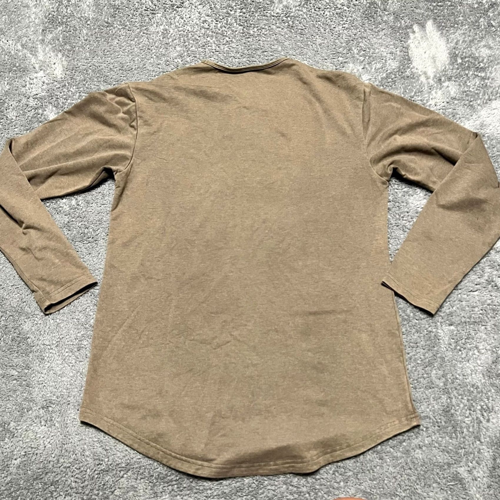 Vintage BYLT Drop Cut Long Sleeve Shirt Mens Small Brown Performance Athletic Pullover Size US S / EU 44-46 / 1 - 3 Thumbnail