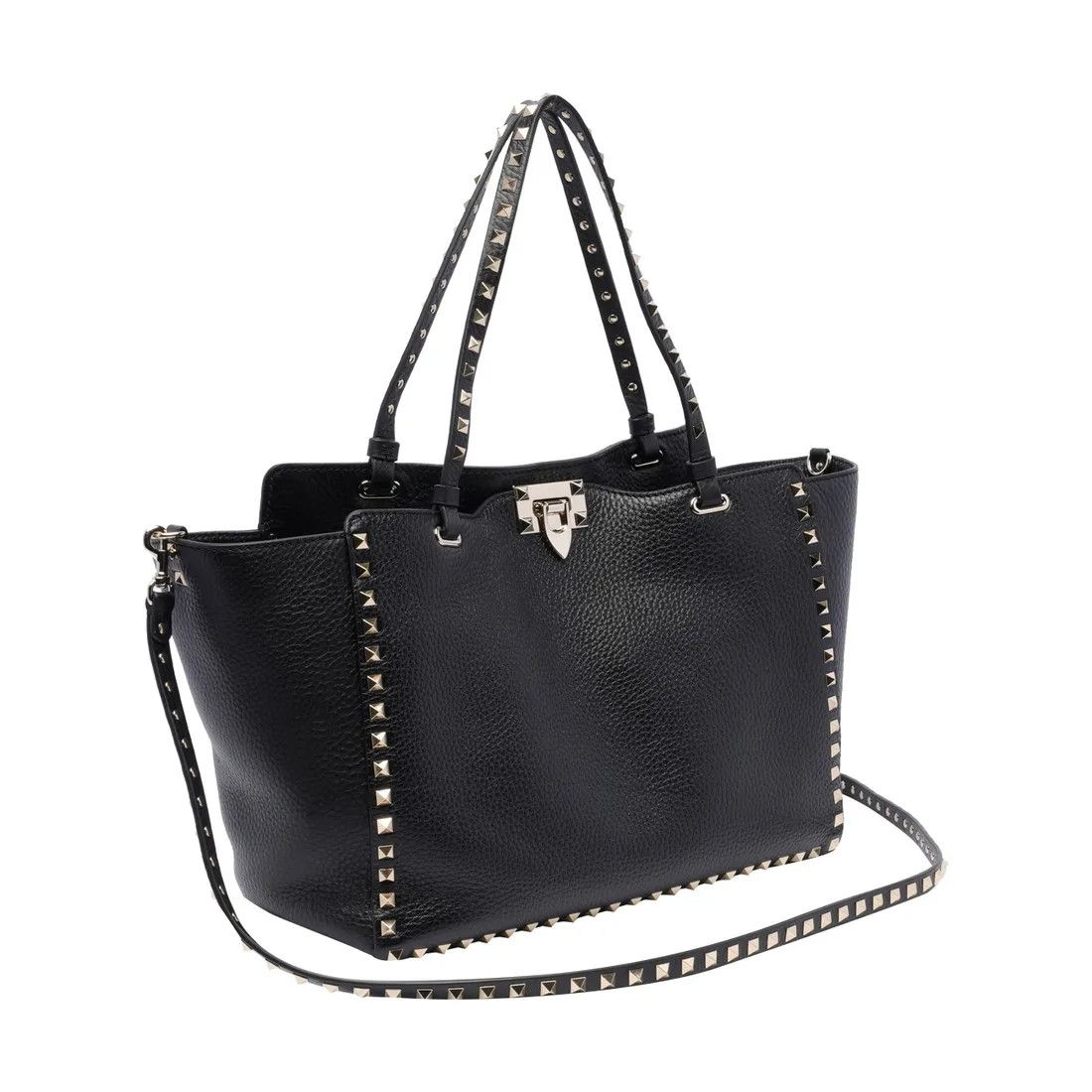 Valentino o1s22i1n0924 Size: OS / Medium Rockstud Handbag in Black Size ONE SIZE - 2 Thumbnail