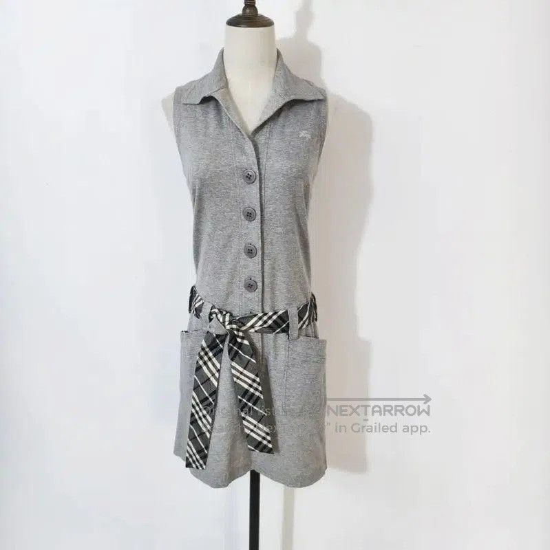 Burberry Burberry Summer Gray Cotton Blend Dress. Size M / US 6-8 / IT 42-44 - 1 Thumbnail