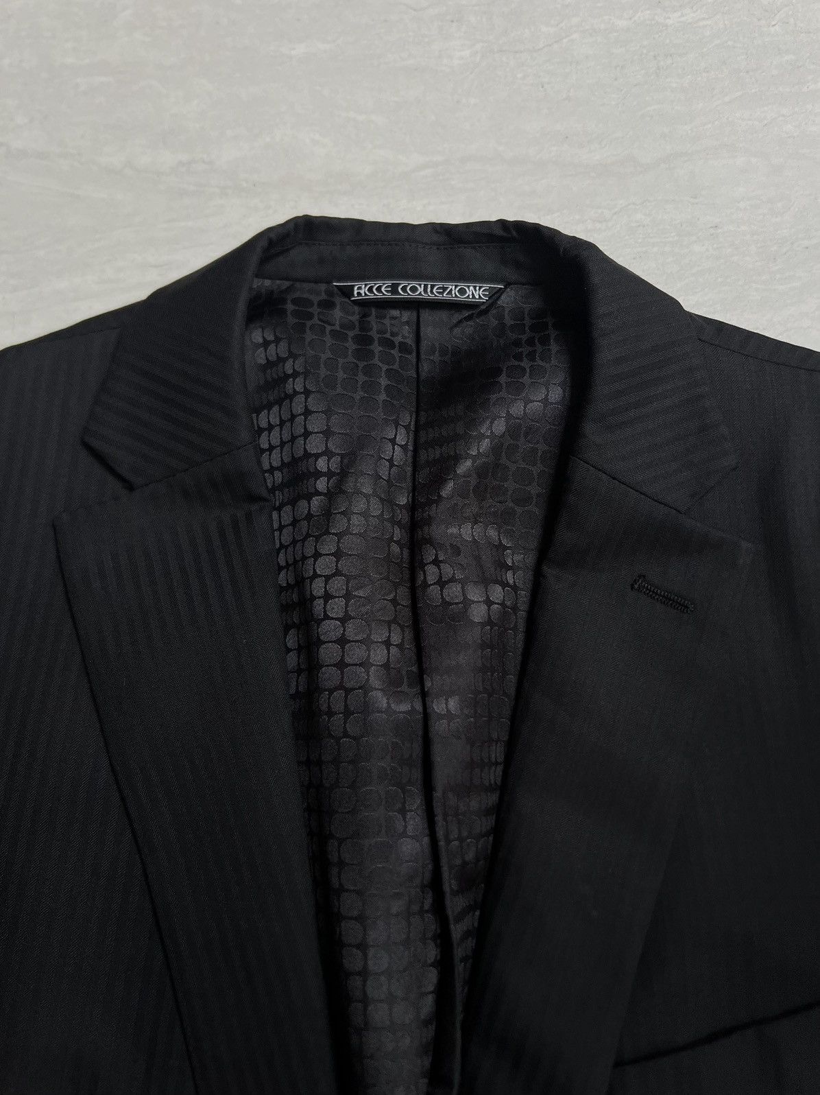 Issey Miyake FICCE COLLEZIONE By Yoshiyuki Konishi Striped Black Suit Size US S / EU 44-46 / 1 - 10 Thumbnail