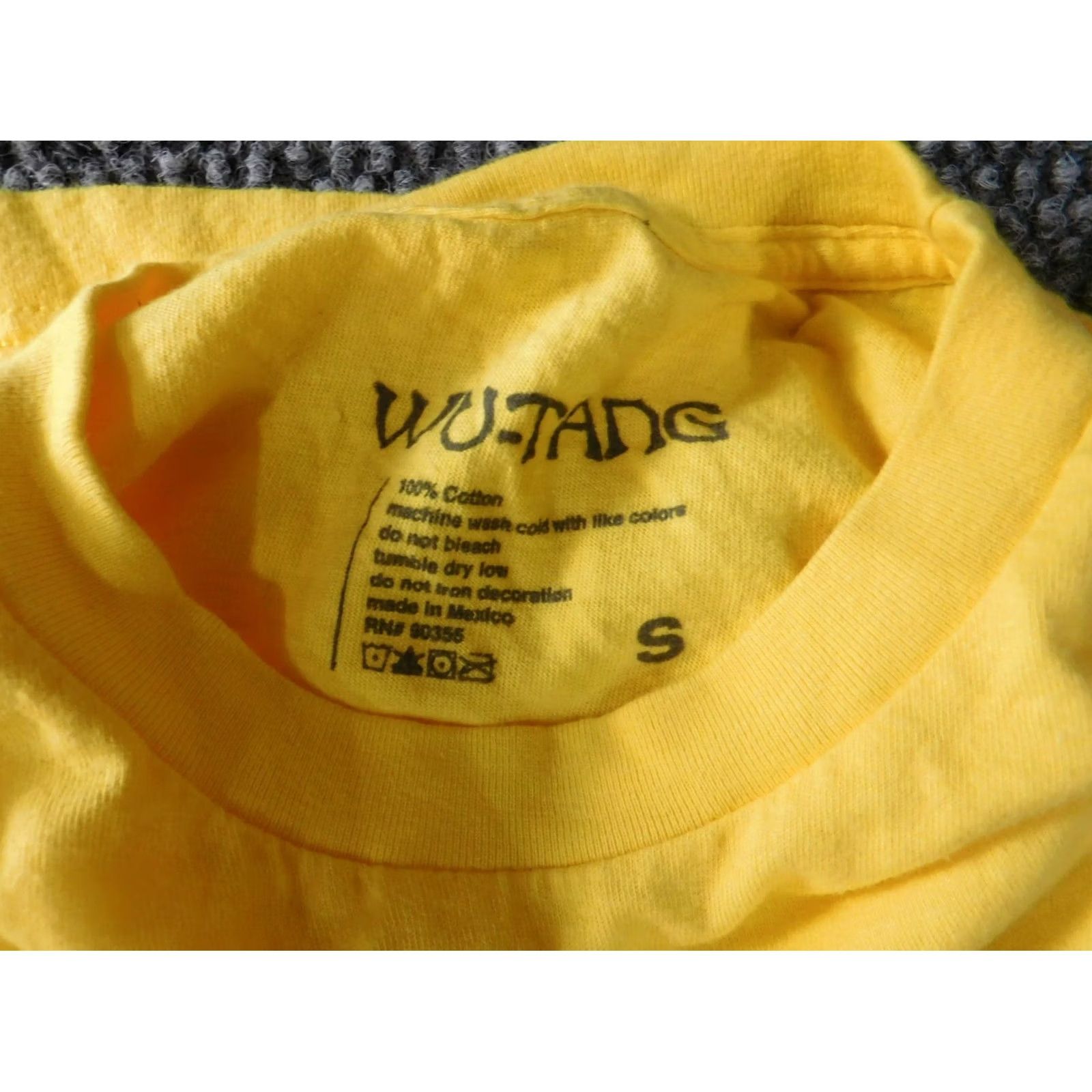 Logo 7 Wu-Tang Shirt Mens Small Logo Graphic Tee 90s 2000s Yellow Cotton Crew Neck Short Sleeve Classic Logo Mens Size US S / EU 44-46 / 1 - 6 Thumbnail