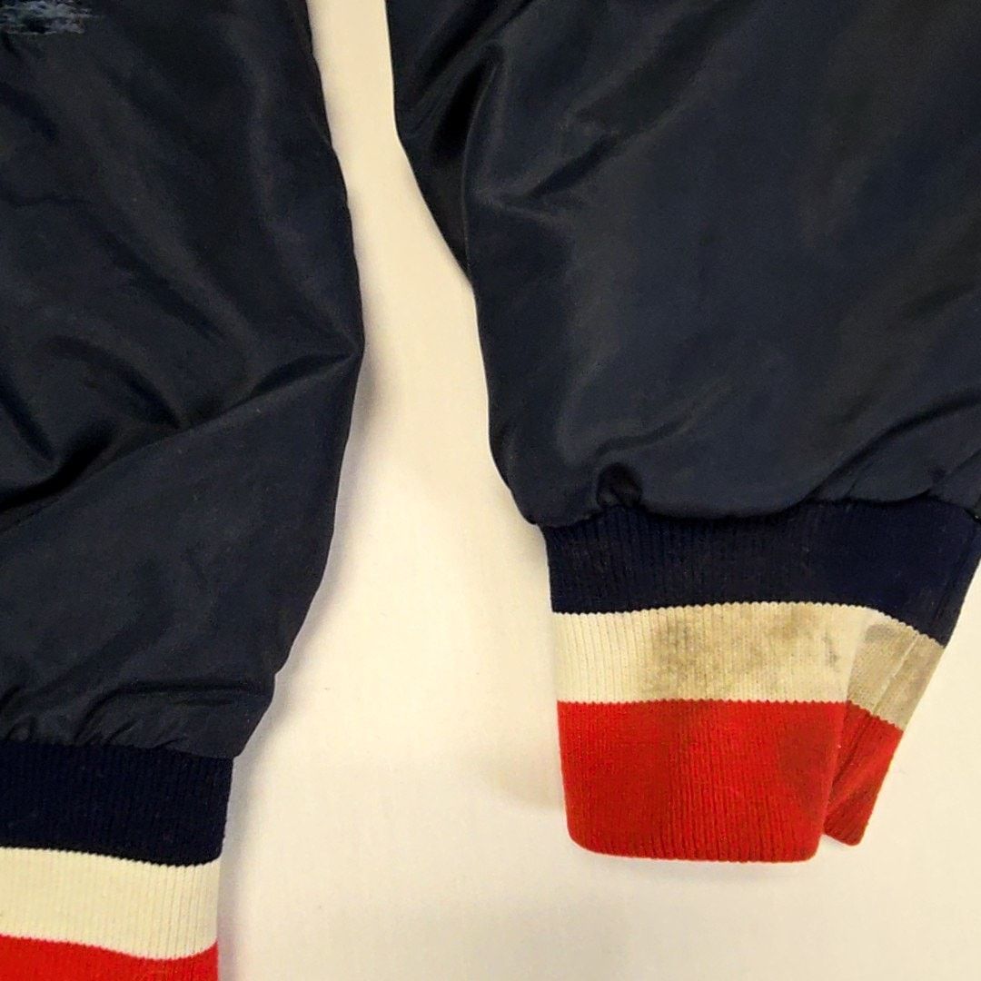 Vintage Vintage Bomber Snap Blue Button Striped Cuffs 80s L Jacket Size US L / EU 52-54 / 3 - 17 Thumbnail