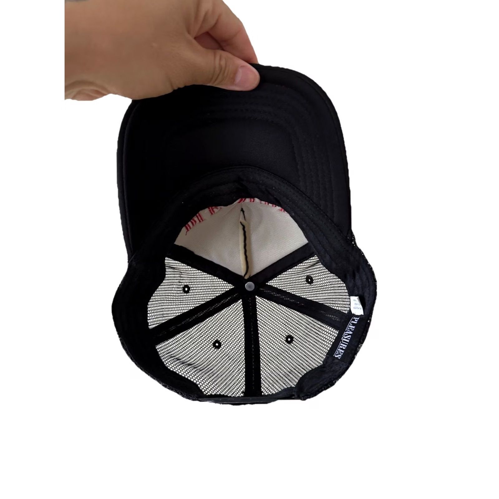 Pleasures Pleasures Hat Mens One Size Black Lithium Trucker Cap Sold Our Everywhere Red Embroidery Size ONE SIZE - 5 Thumbnail