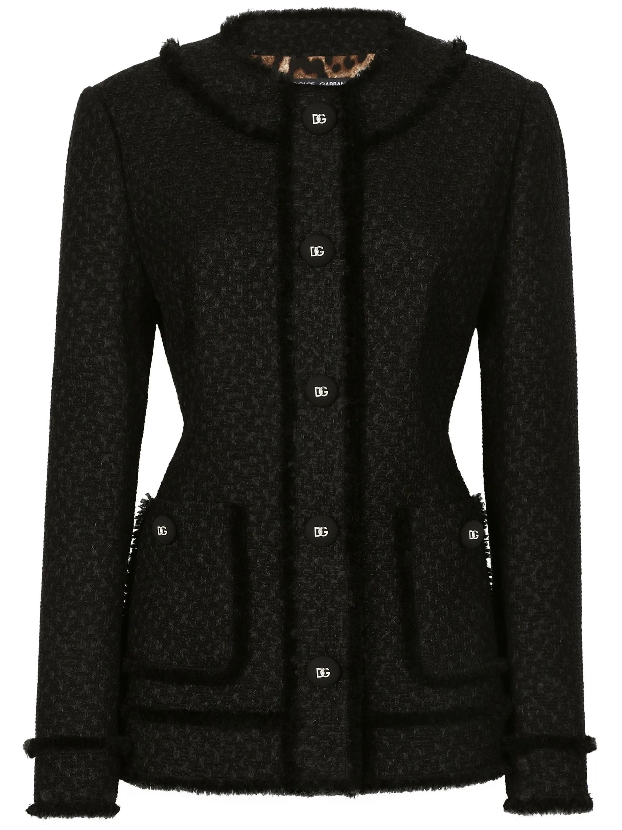 Dolce & Gabbana o1y0825 Crewneck Jacket in Black Size M / US 6-8 / IT 42-44 - 1 Thumbnail