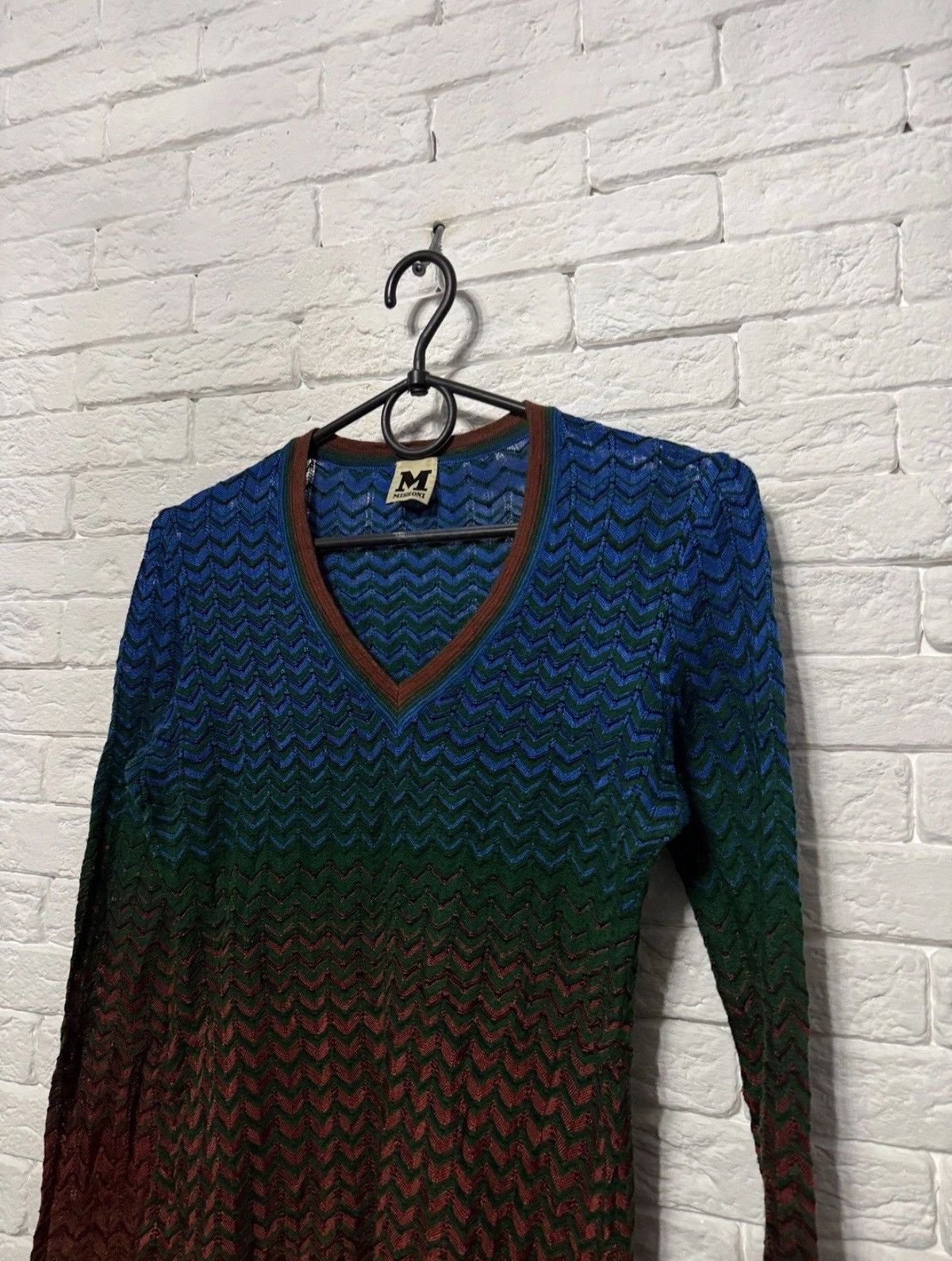Missoni Vintage M Missoni Knit Dress Mid Lenght Long Sleeve Sz 40 Size S / US 4 / IT 40 - 2 Thumbnail