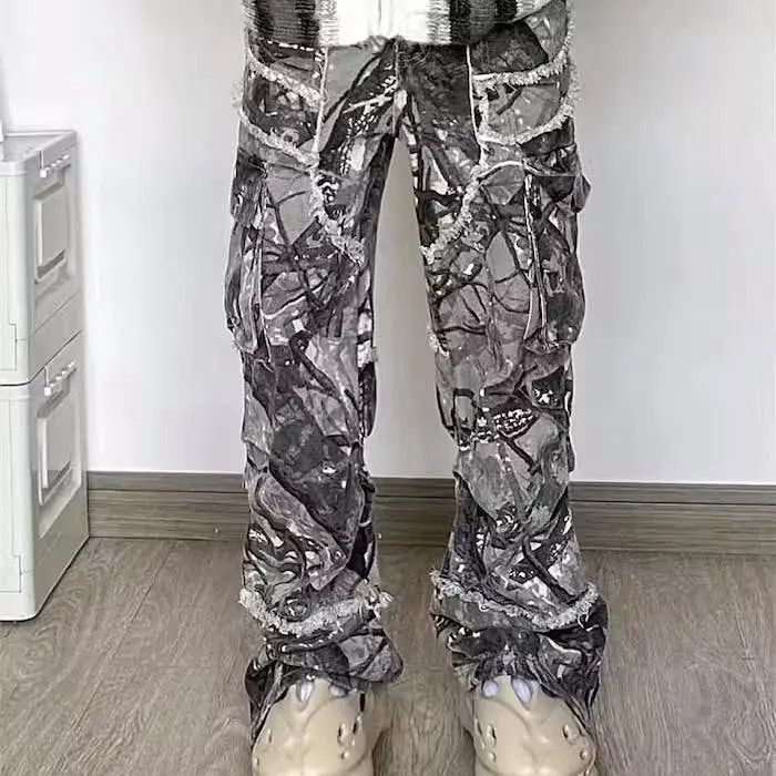 Japanese Brand Flared Camo Jeans Cargo Pant Size US 32 / EU 48 - 5 Thumbnail