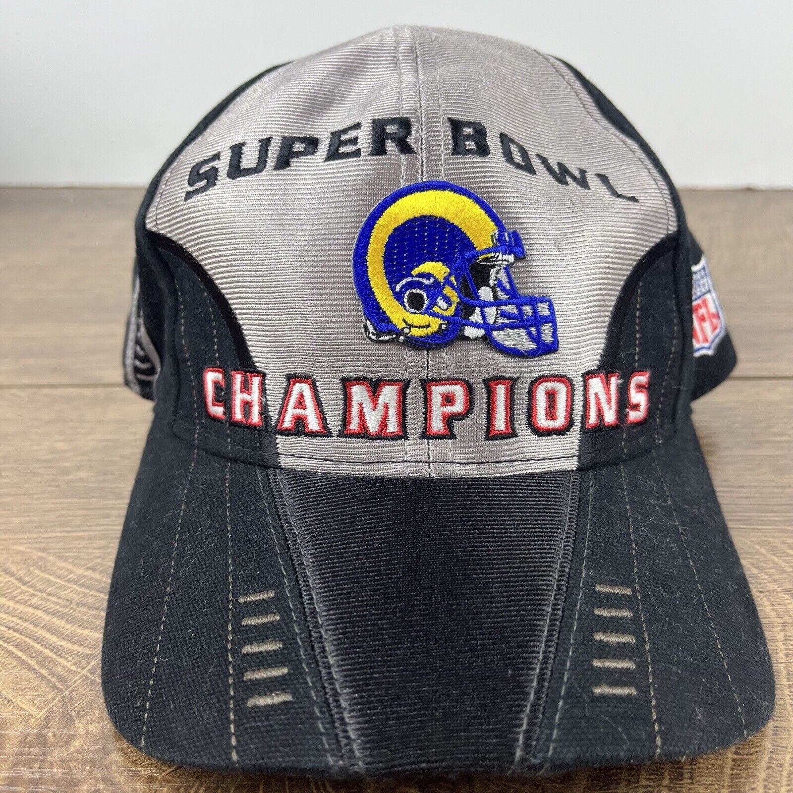 Other Vintage St. Louis Rams Hat Black Super Bowl Hat Adjustable H Size ONE SIZE - 5 Thumbnail