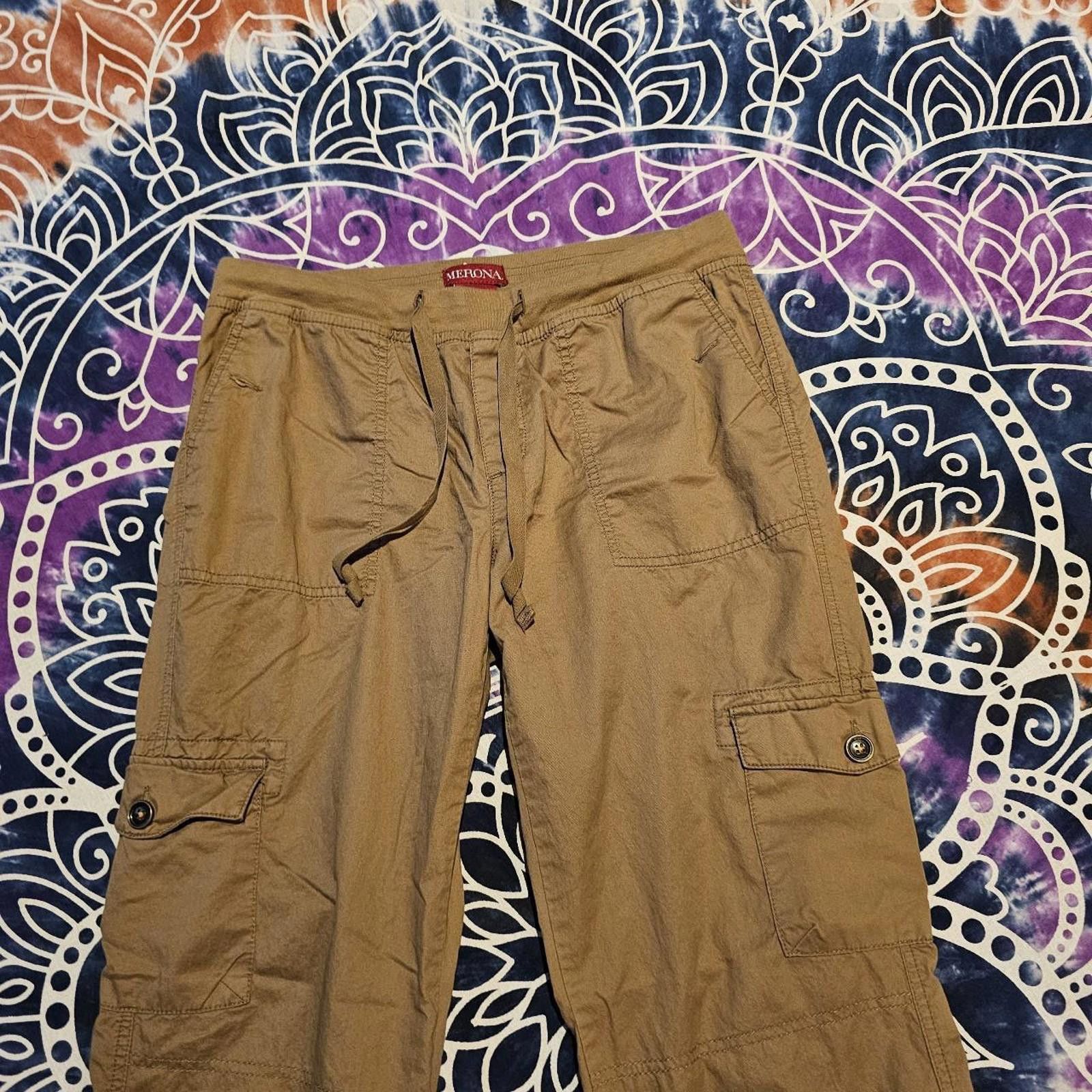 Merona Merona Women's Khaki Cargo Pants Size 28" / US 6 / IT 42 - 4 Thumbnail