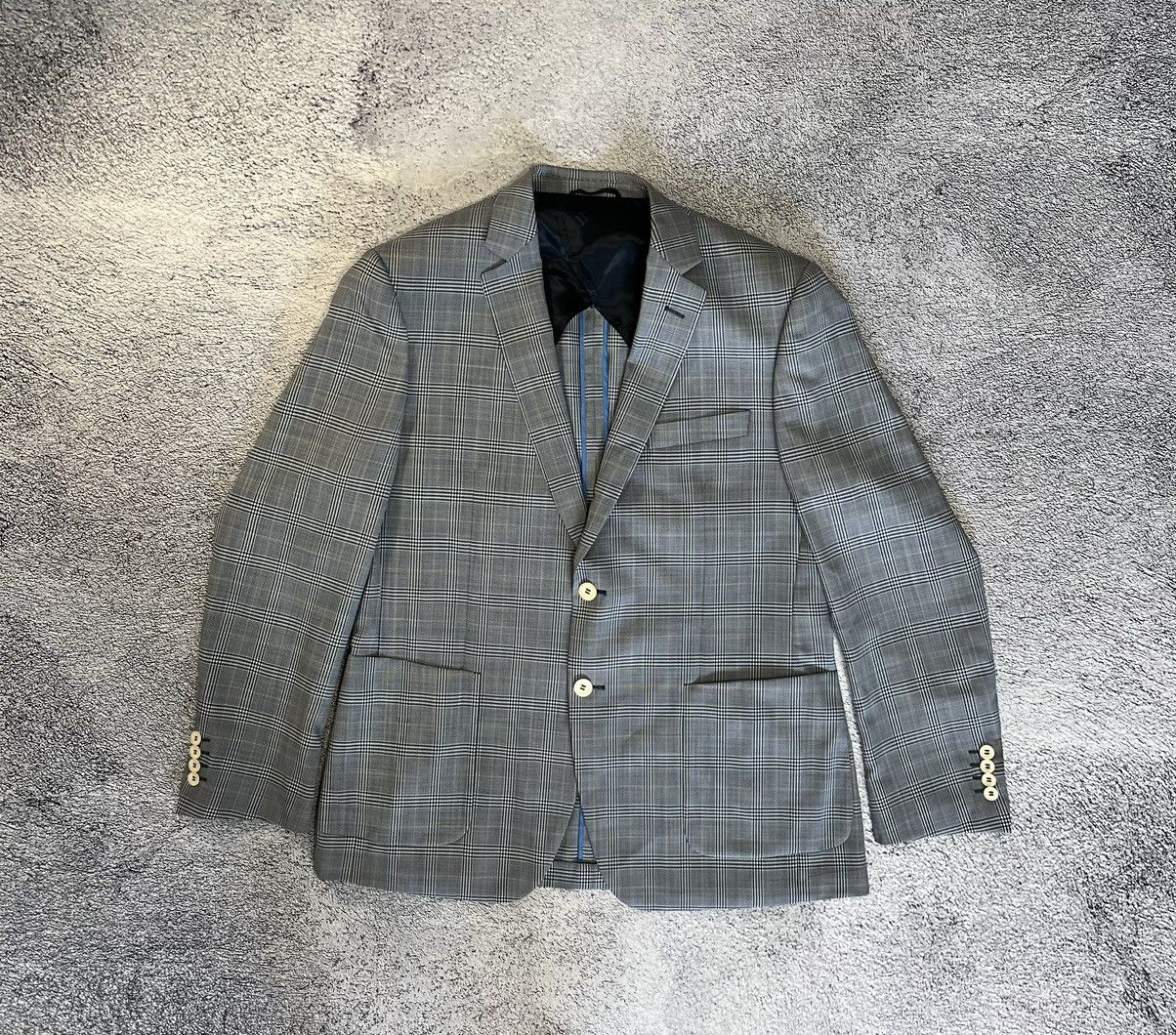 Balmain Balmain Paris Men’s Blazer Jacket Striped Wool Gray Slim Fit Size 52R - 1 Thumbnail