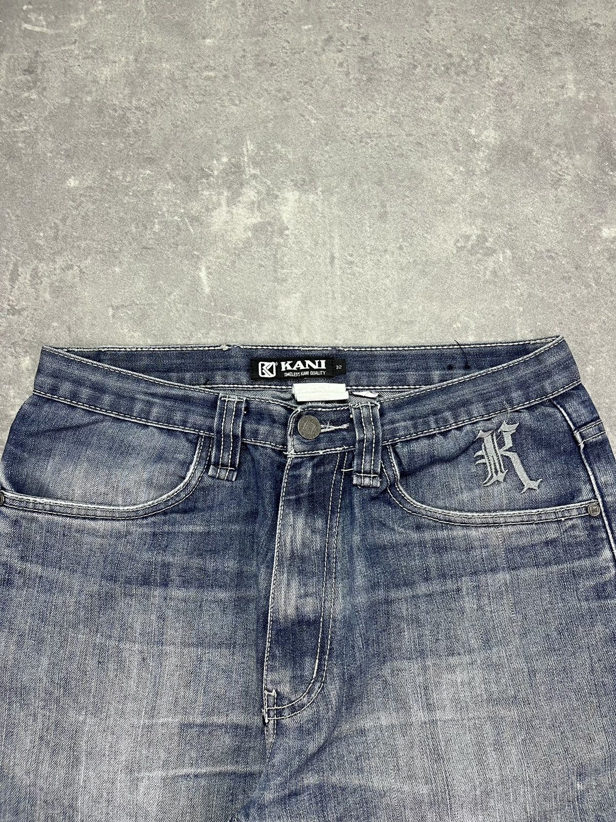 Karl Kani Karl Kani Big Logo Printed Baggy Denim Shorts Jorts 32 Size US 30 / EU 46 - 5 Thumbnail